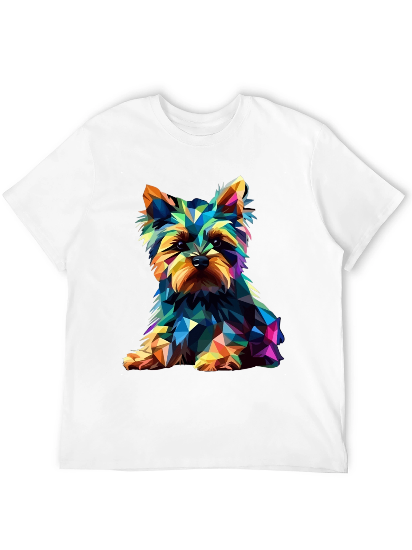Geometric Yorkshire Terrier Graphic Tee
