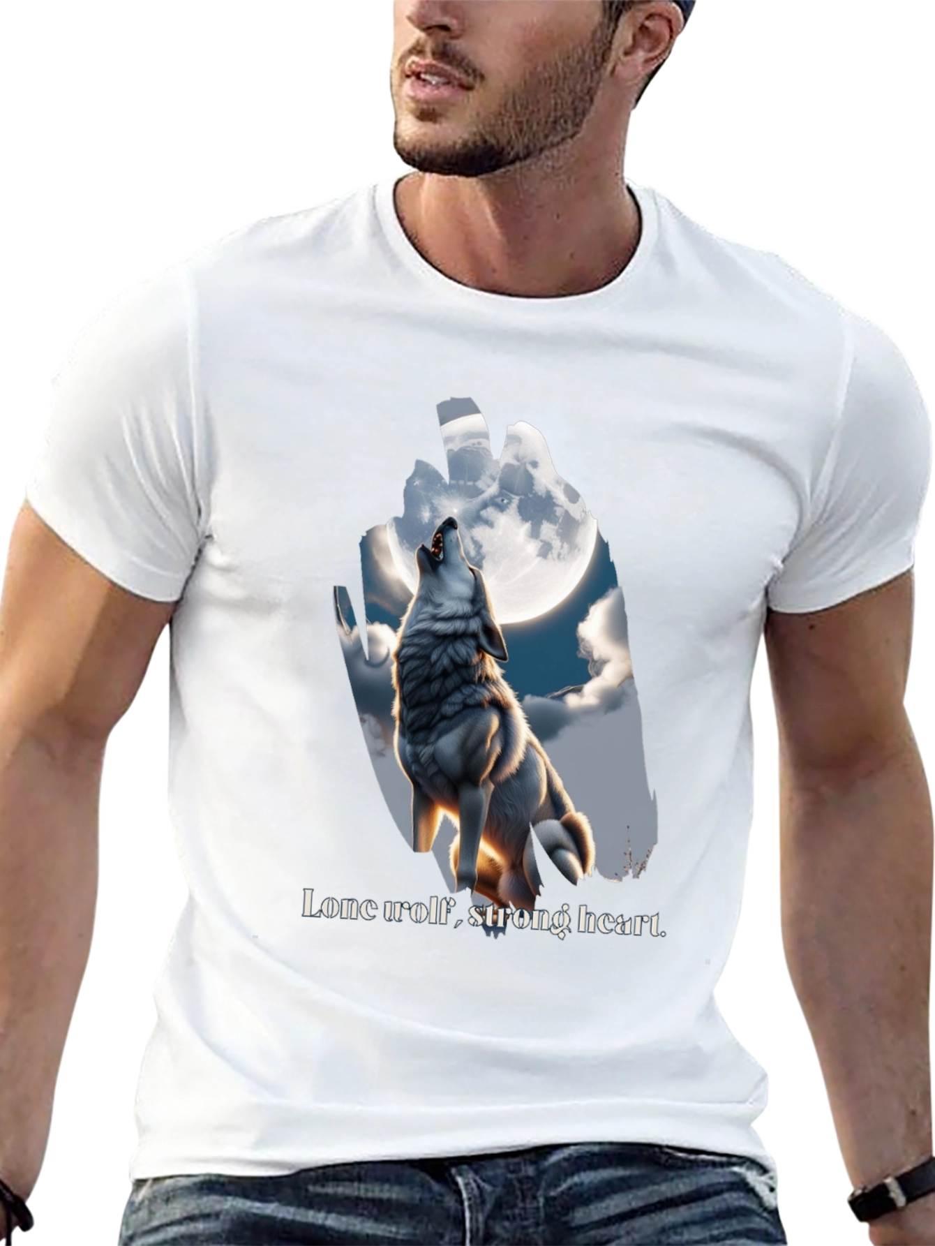 Lone Wolf Graphic Tee - Strong Heart Design