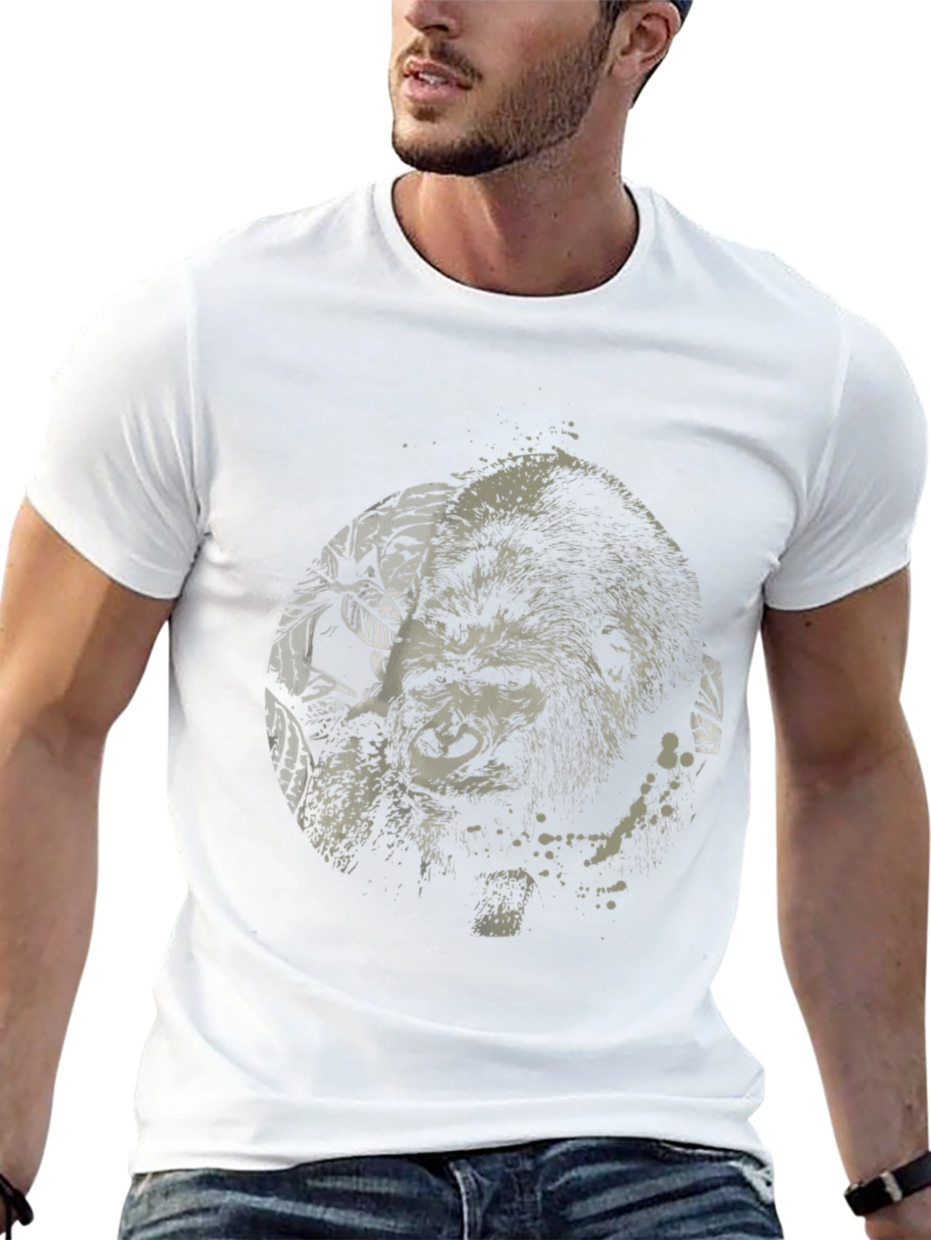Gorilla Graphic Print Black T-Shirt