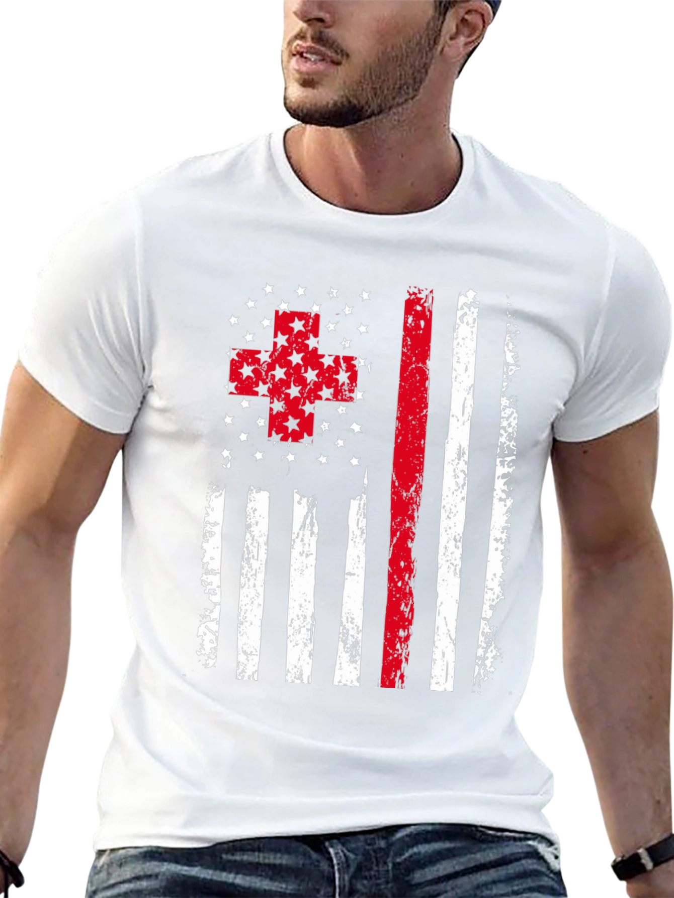 American Flag EMT Graphic Tee