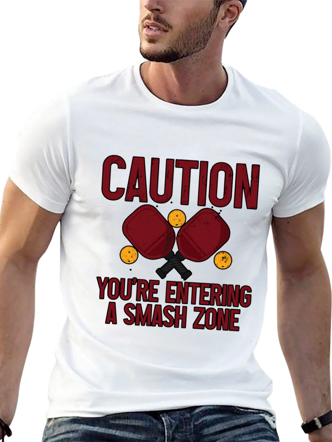 Caution Smash Zone Pickleball T-Shirt