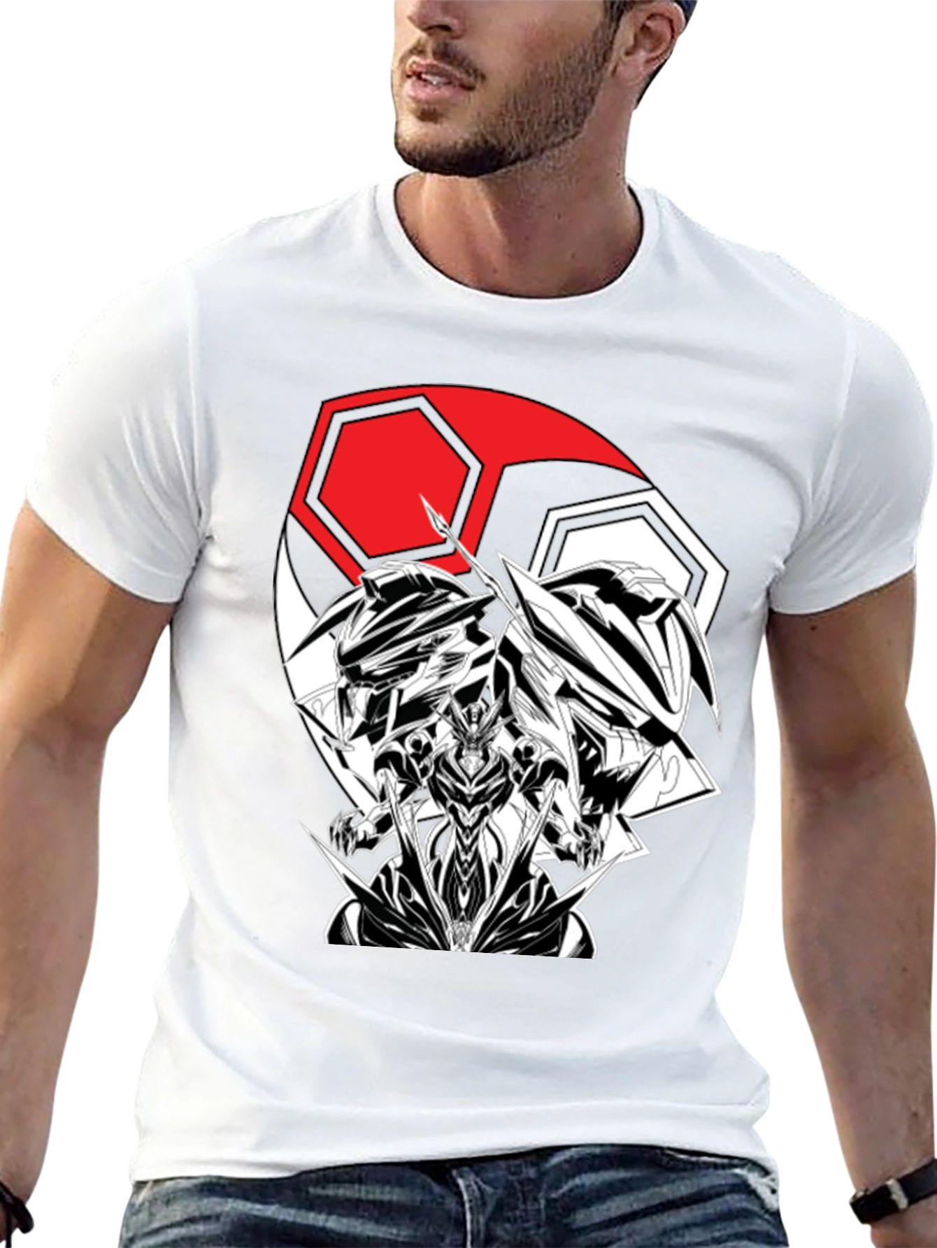 Anime Robot Graphic Print T-Shirt