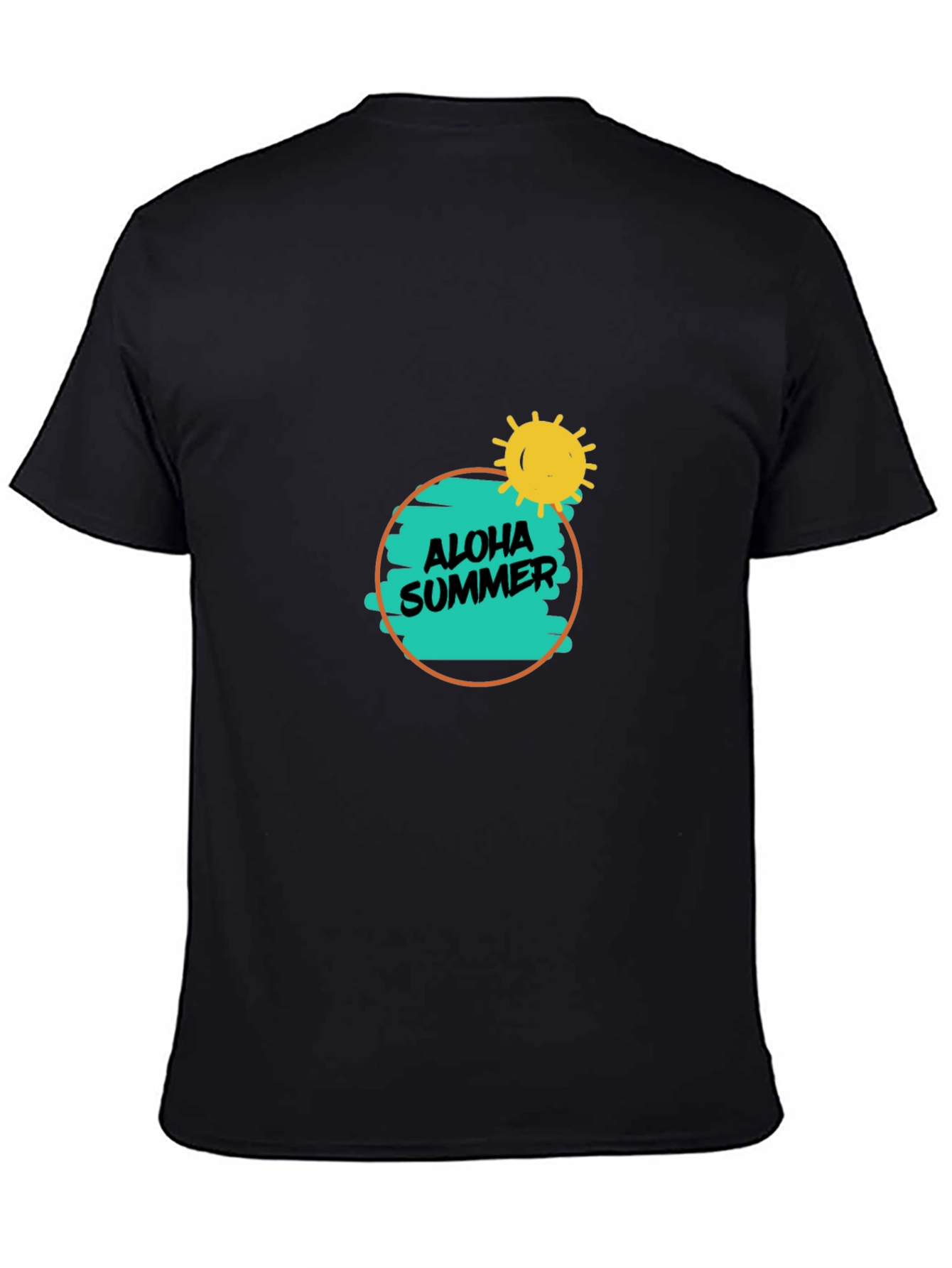 Aloha Summer Black Graphic Tee