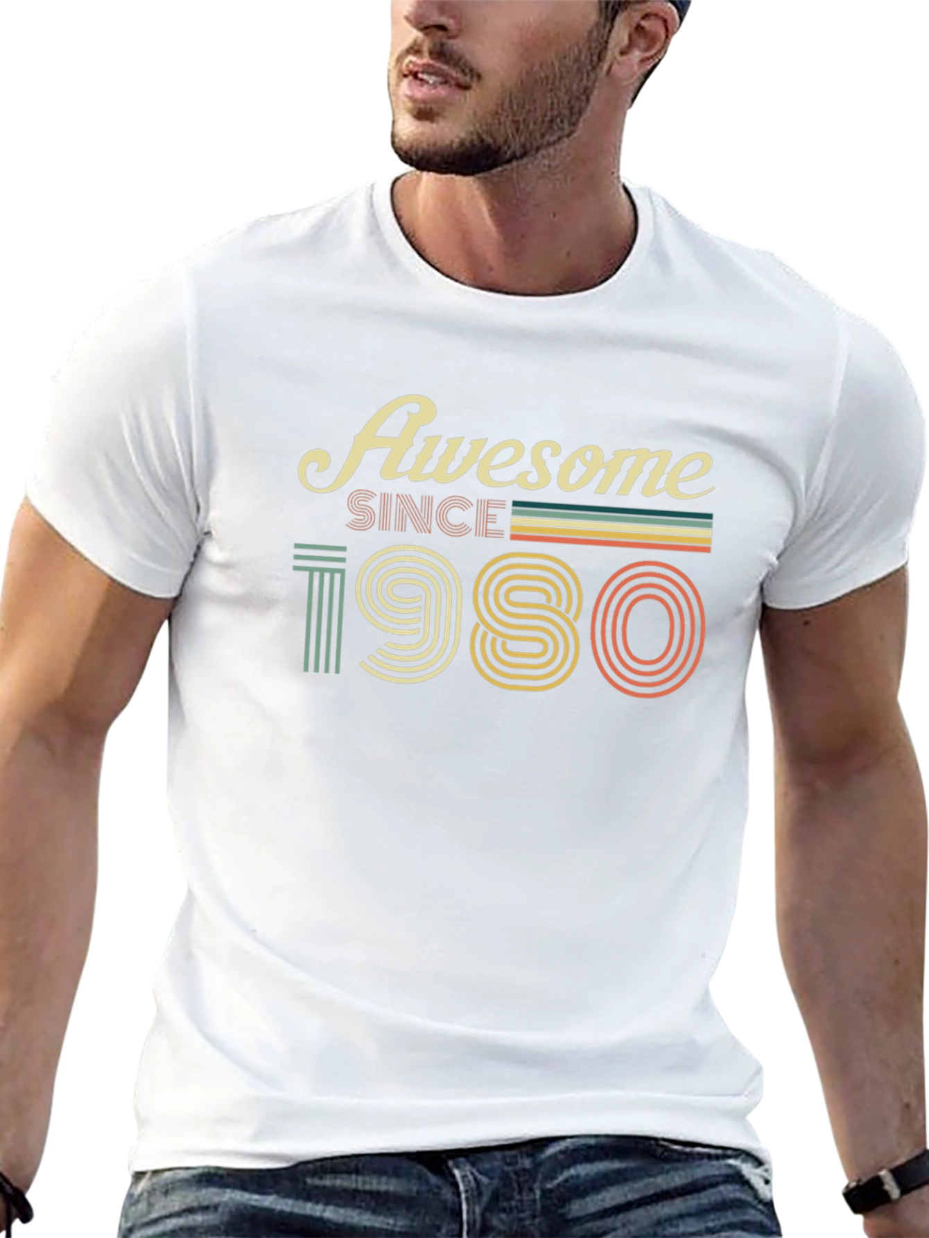 Awesome Since 1980 Retro Graphic T-Shirt