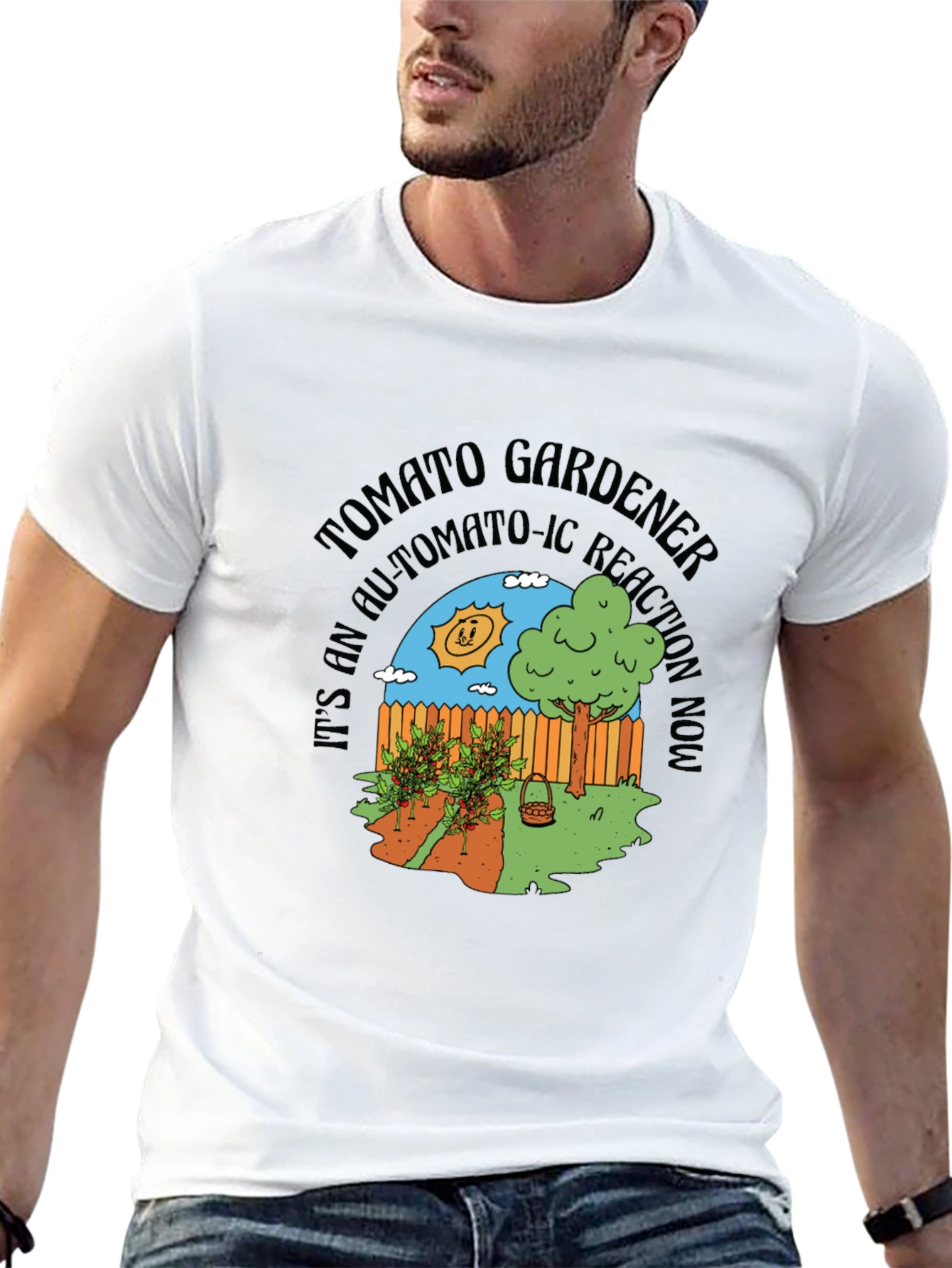 Tomato Gardener T-Shirt: Automa-Tomato-Ic Reaction