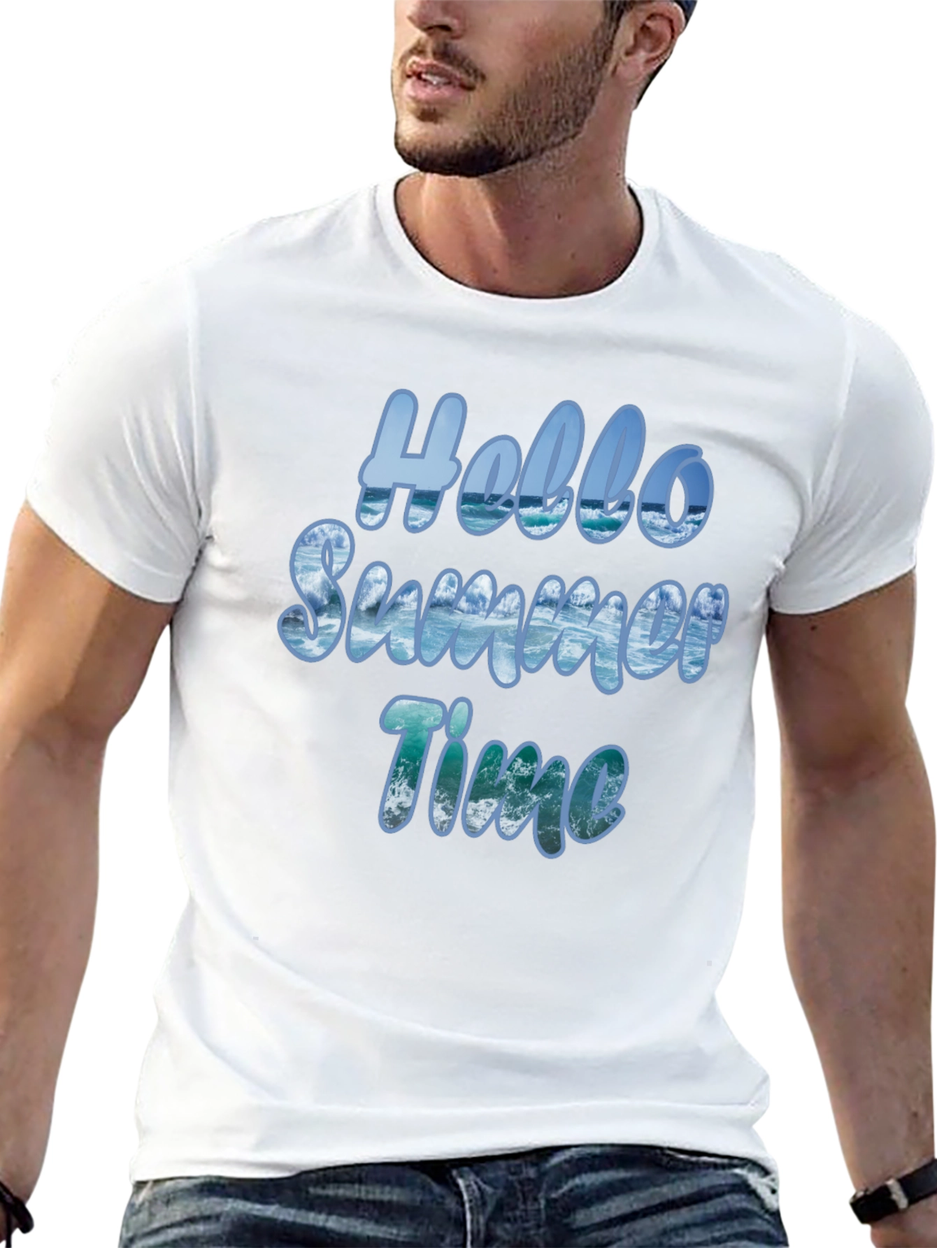 Hello Summer Time Graphic T-Shirt