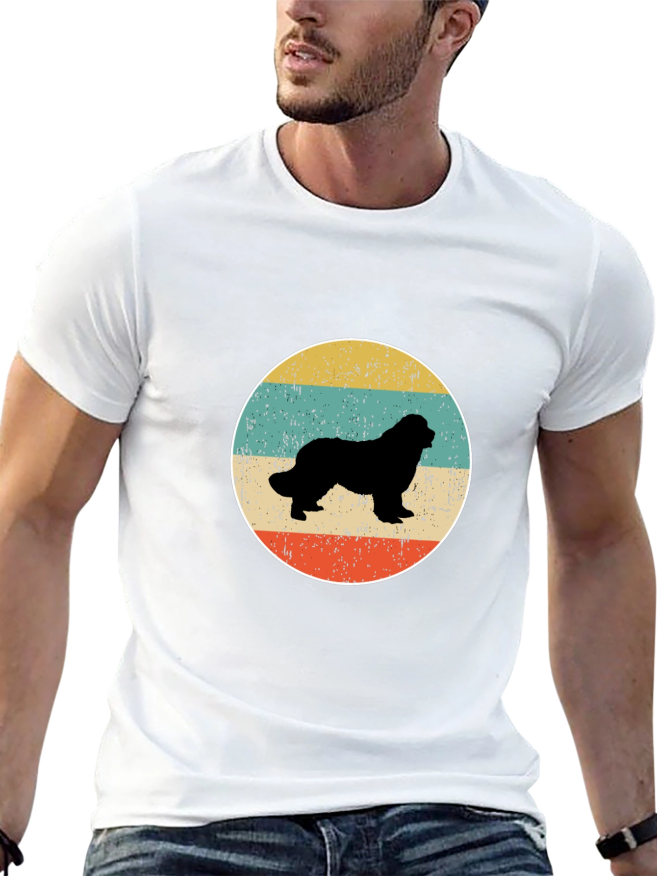 Retro Dog Silhouette Graphic Tee