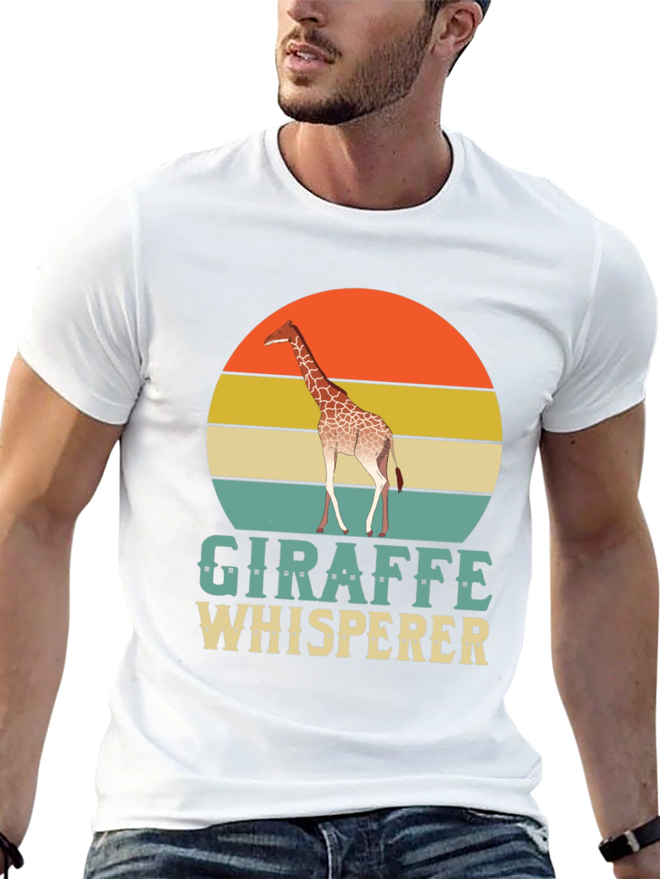 Giraffe Whisperer T-Shirt - Retro Style Animal Lover Tee