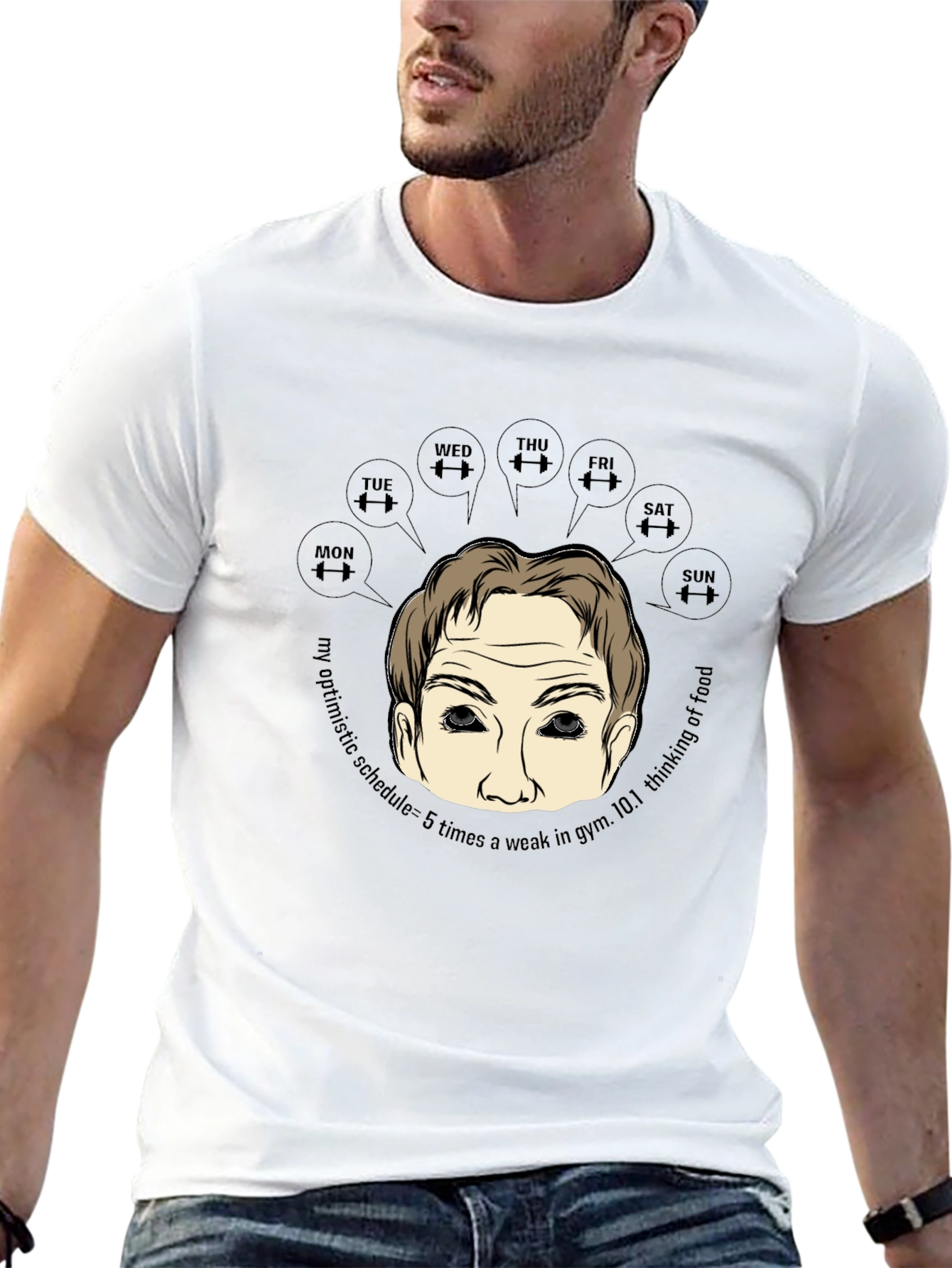 Gym Motivation T-Shirt: My Optimistic Schedule