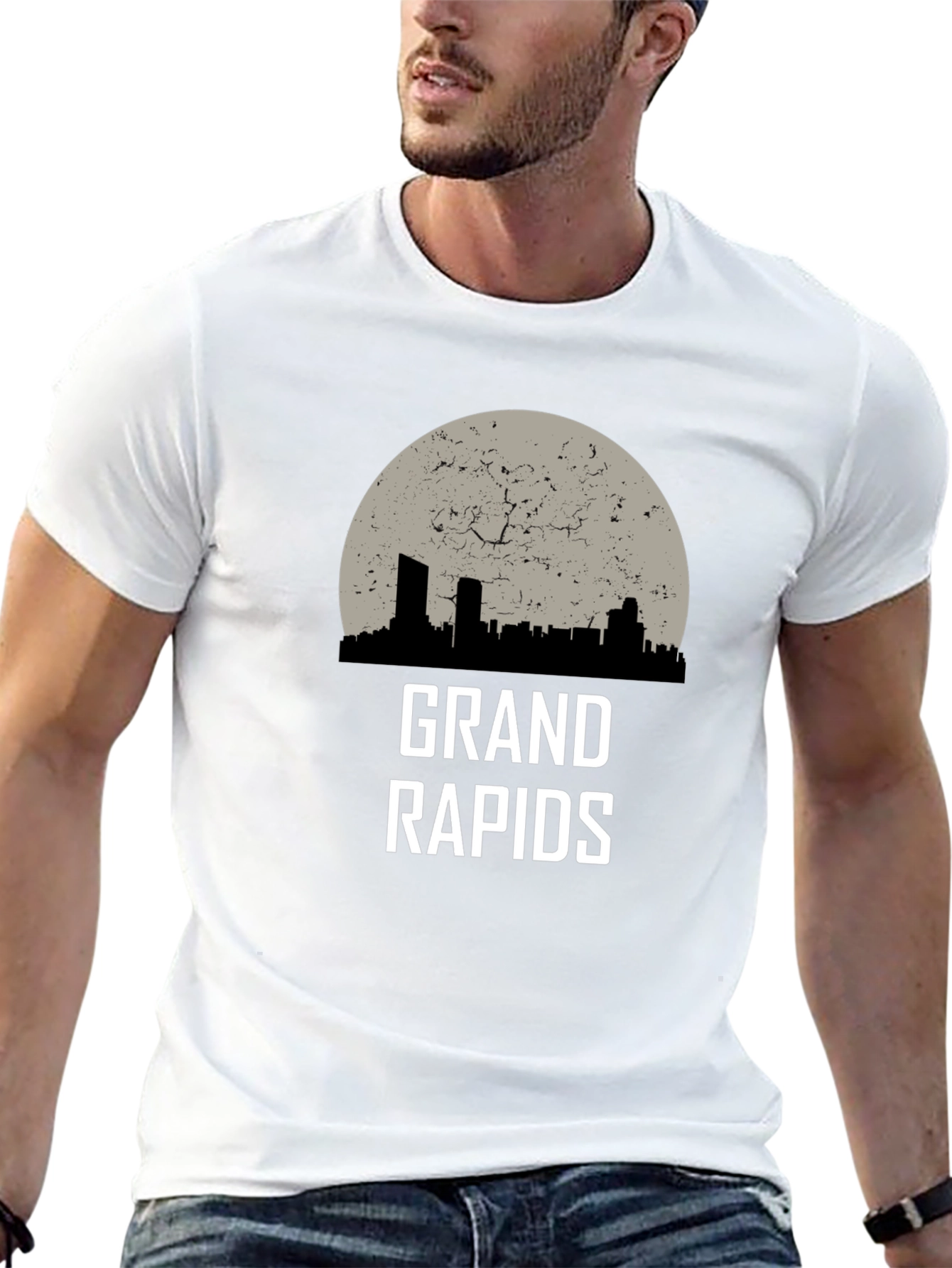 Grand Rapids Skyline Graphic Tee - Black