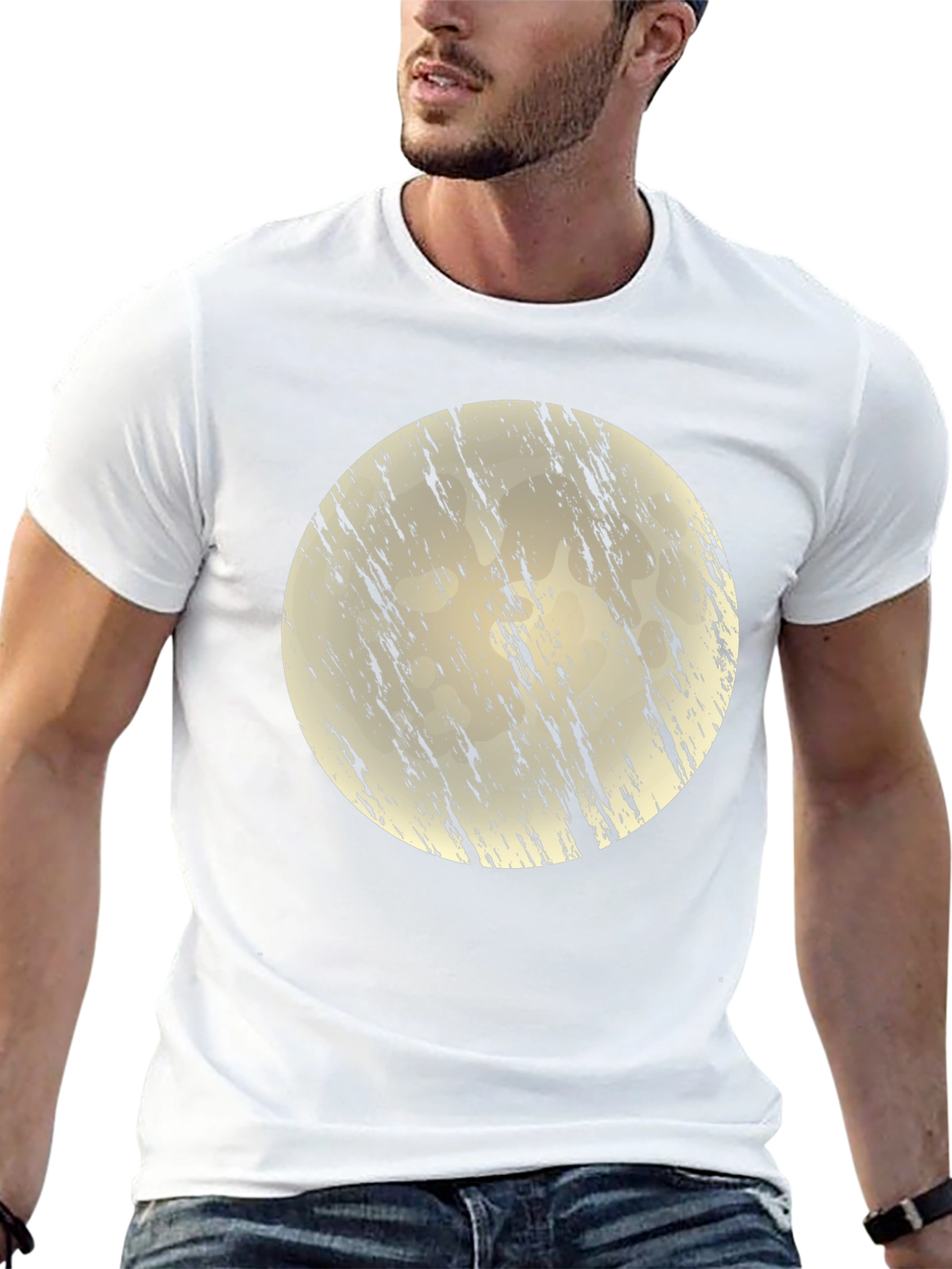 Grunge Moon Black T-Shirt