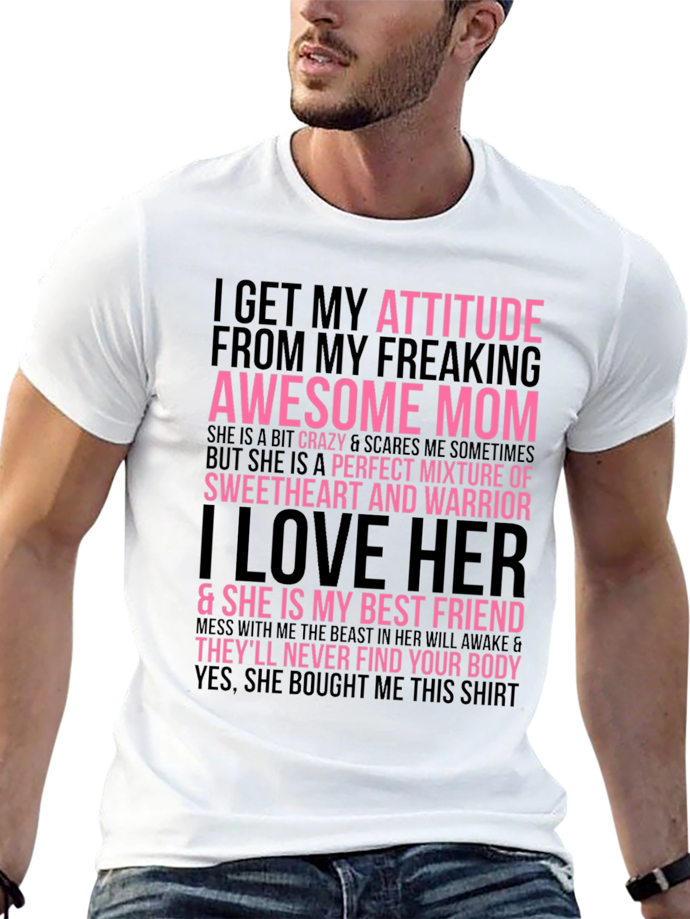 Awesome Mom Graphic Tee - Funny Slogan T-Shirt