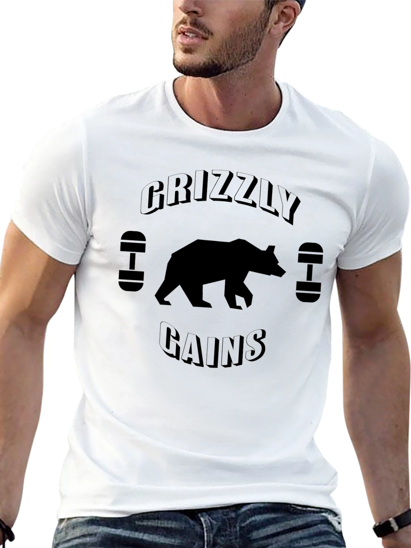 Grizzly Gains Black Graphic T-Shirt