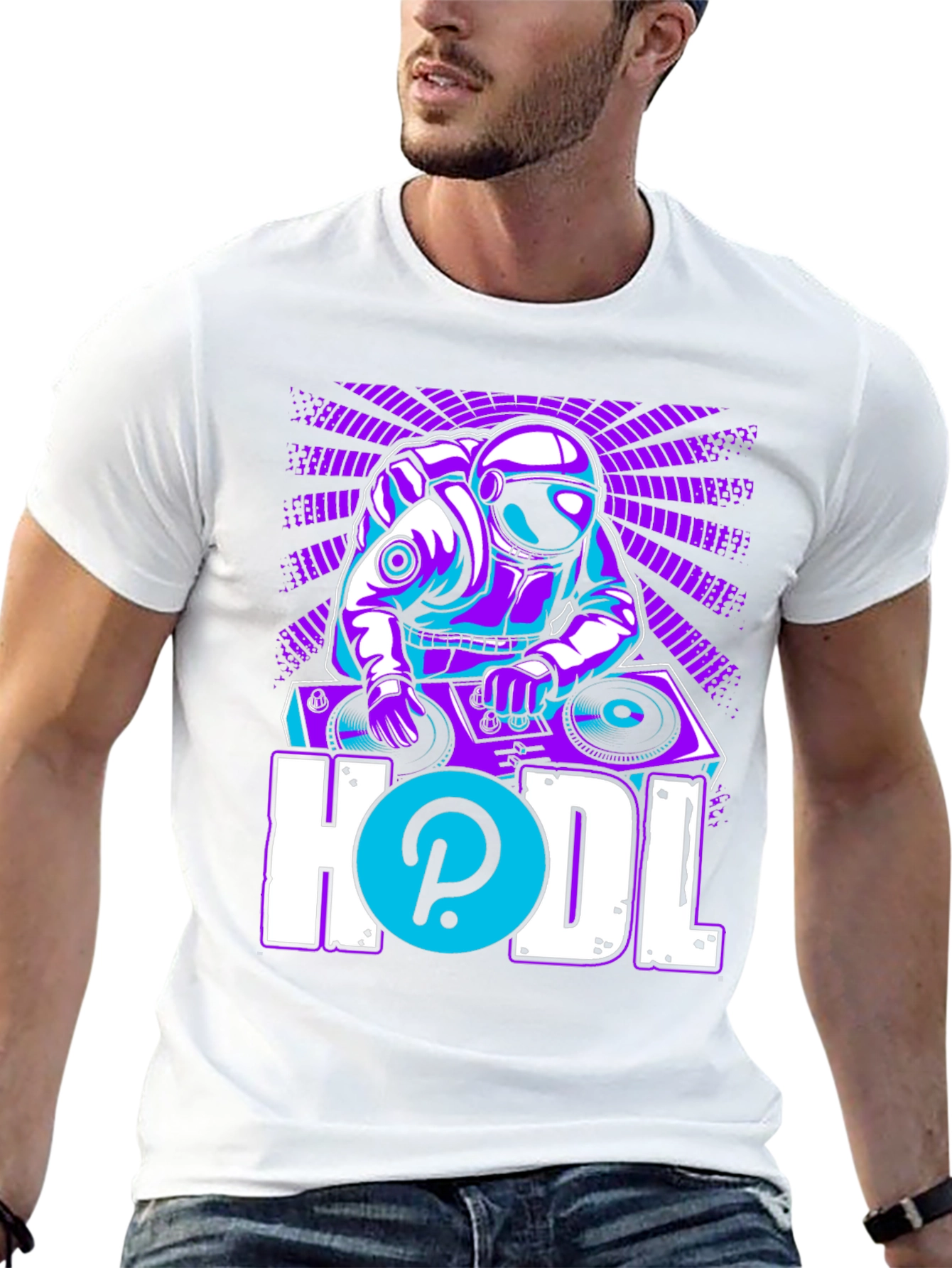 DJ Astronaut HODL T-Shirt - Crypto Fashion