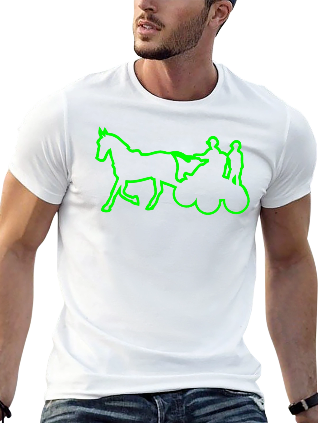 Green Horse & Carriage T-Shirt