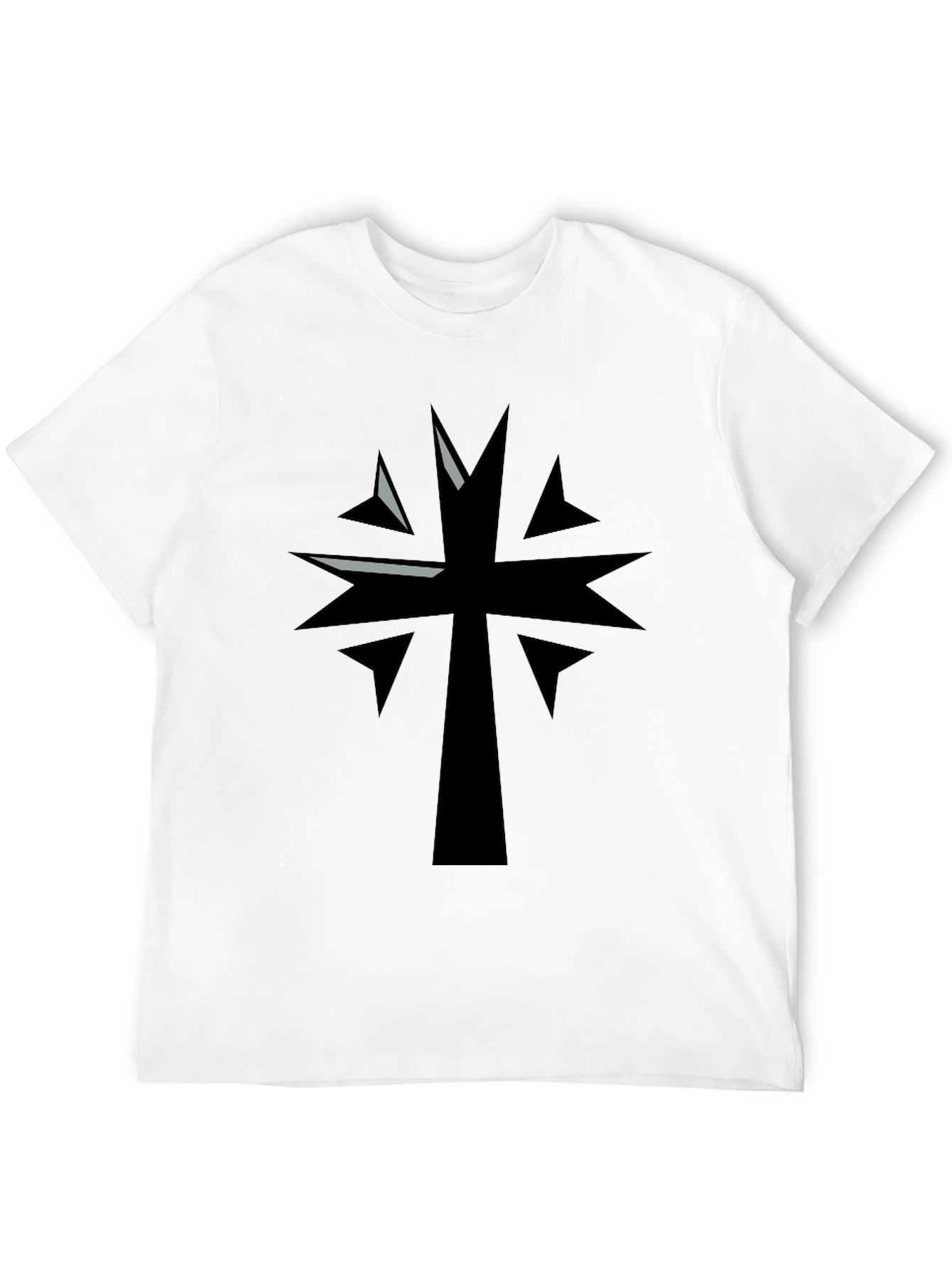 Edgy Graphic Tee - Black Cross Design
