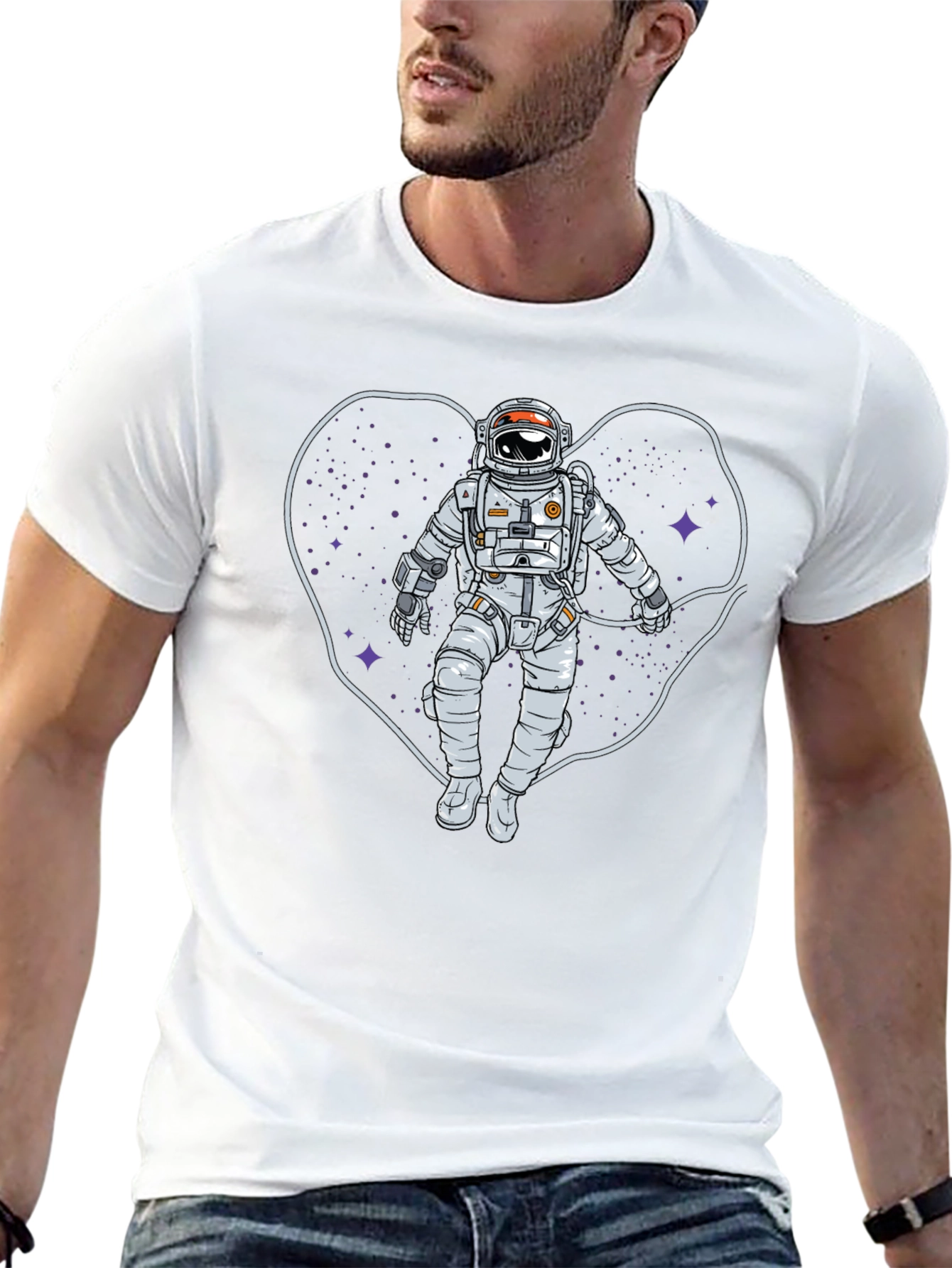 Astronaut Heart Space T-Shirt
