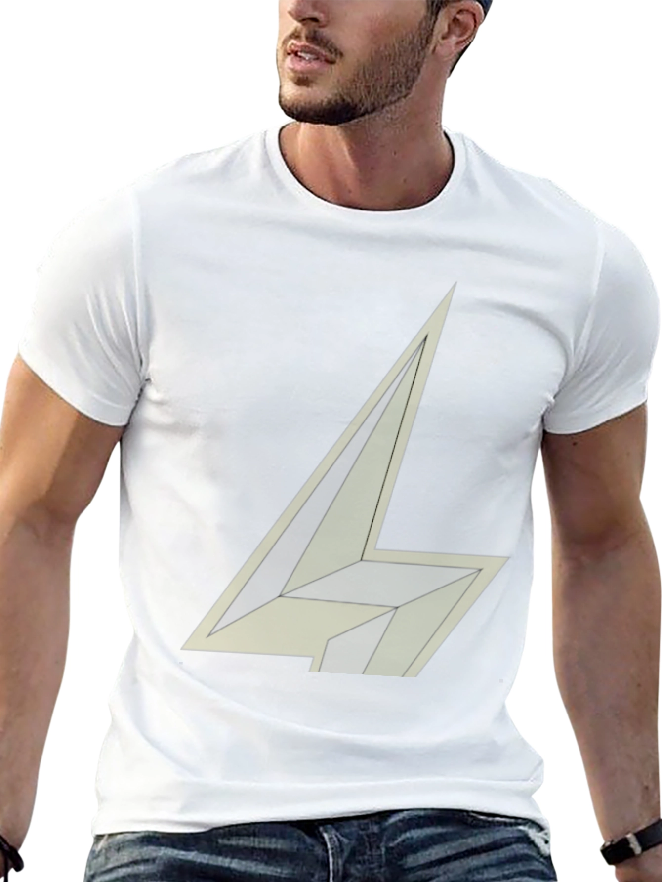 Abstract Arrow Graphic Black T-Shirt