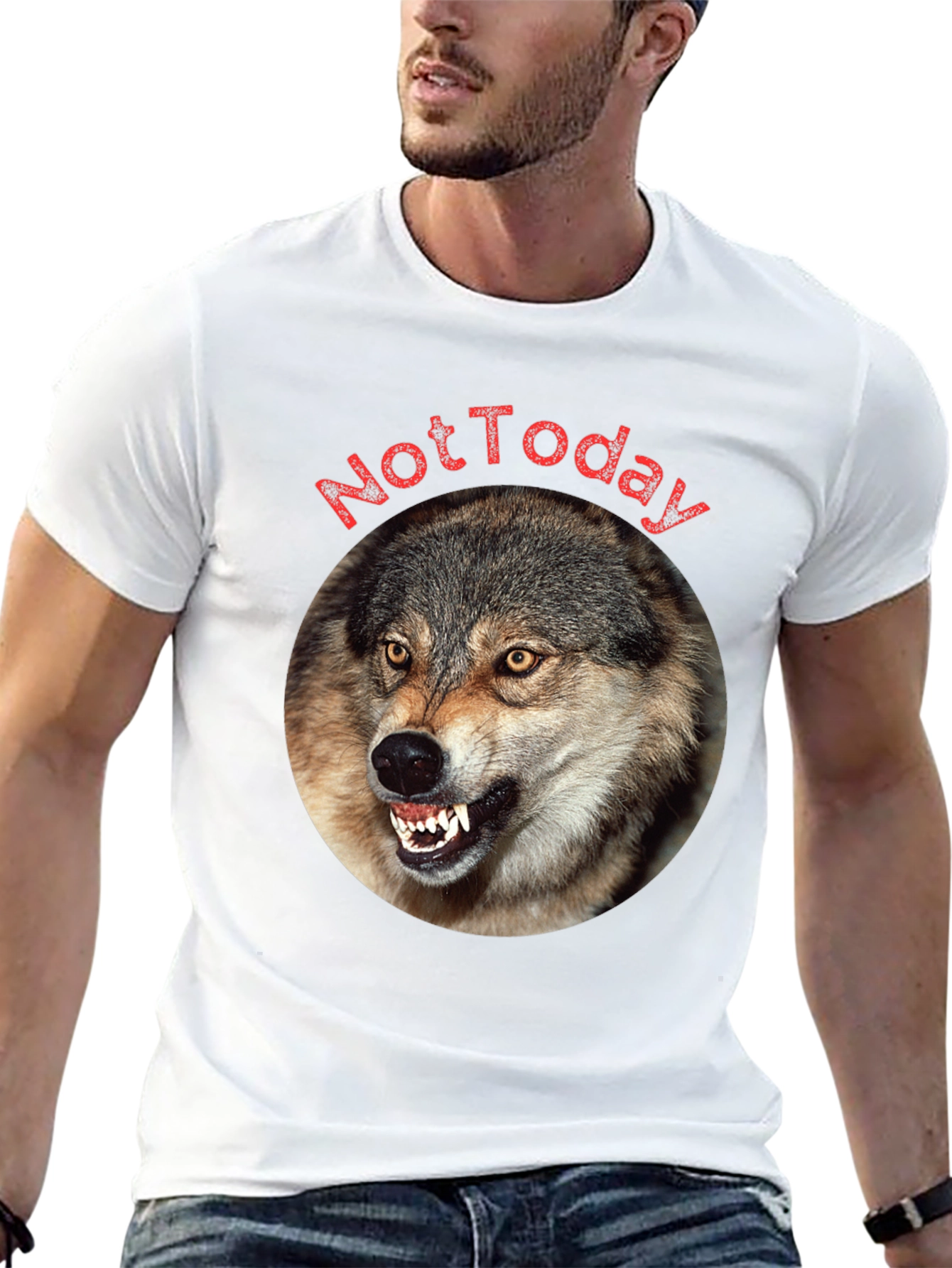 Wolf Not Today Graphic T-Shirt