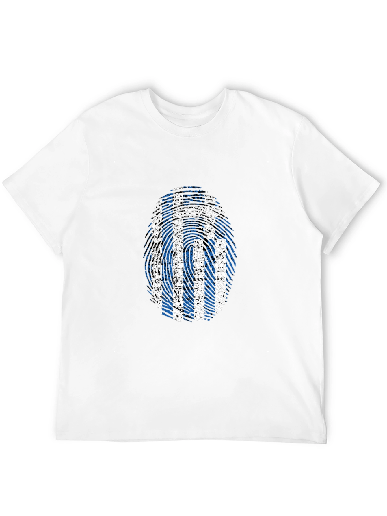 Greek Flag Fingerprint Graphic Tee