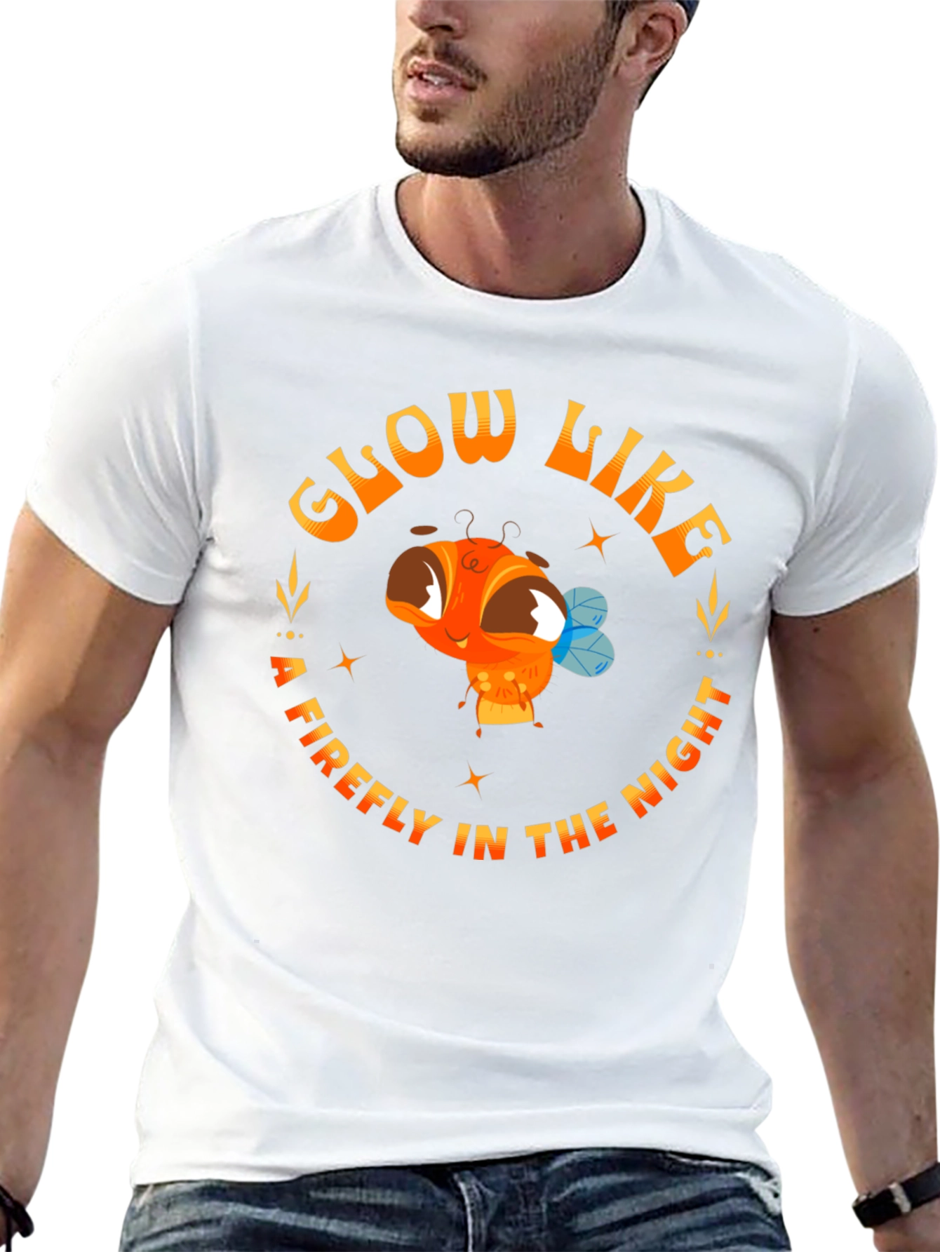 Glow Like A Firefly Black Graphic Tee