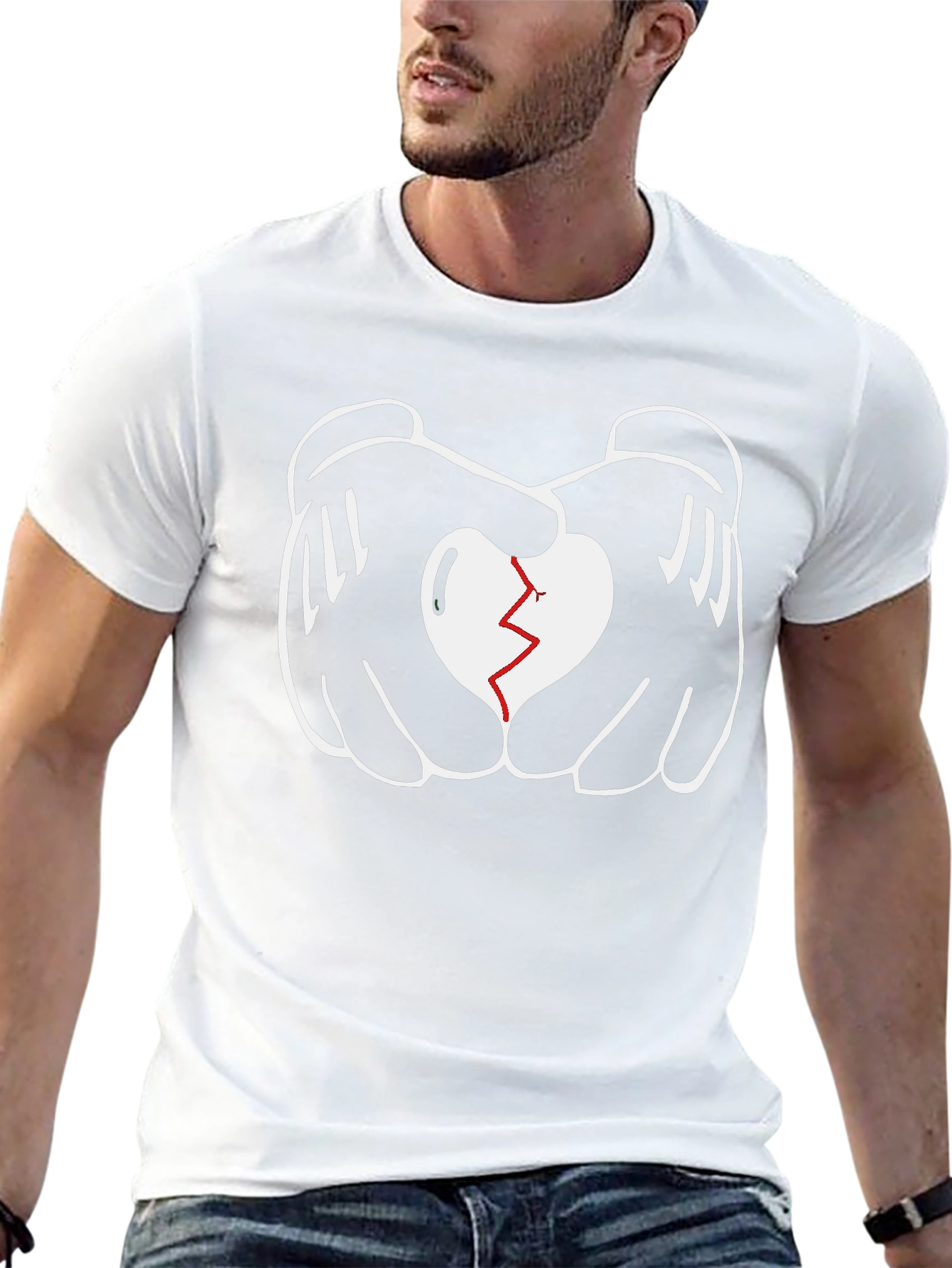Heart Hands Graphic Tee - Black