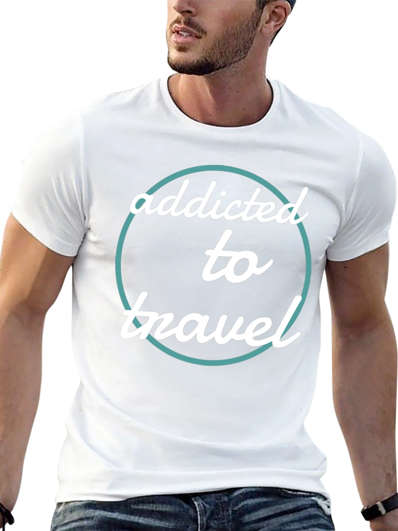Addicted to Travel Graphic Tee - Black