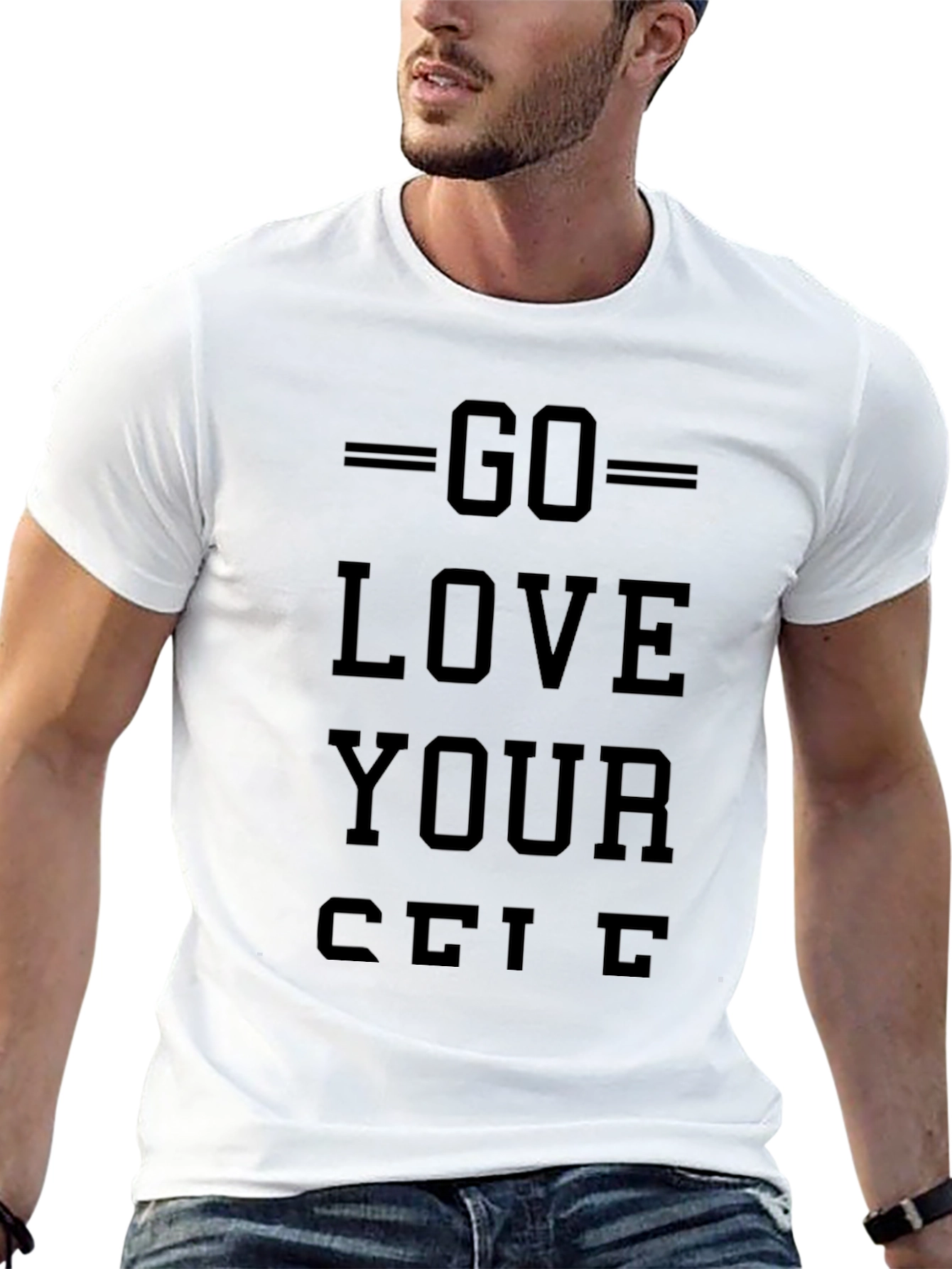Go Love Yourself Black Graphic Tee