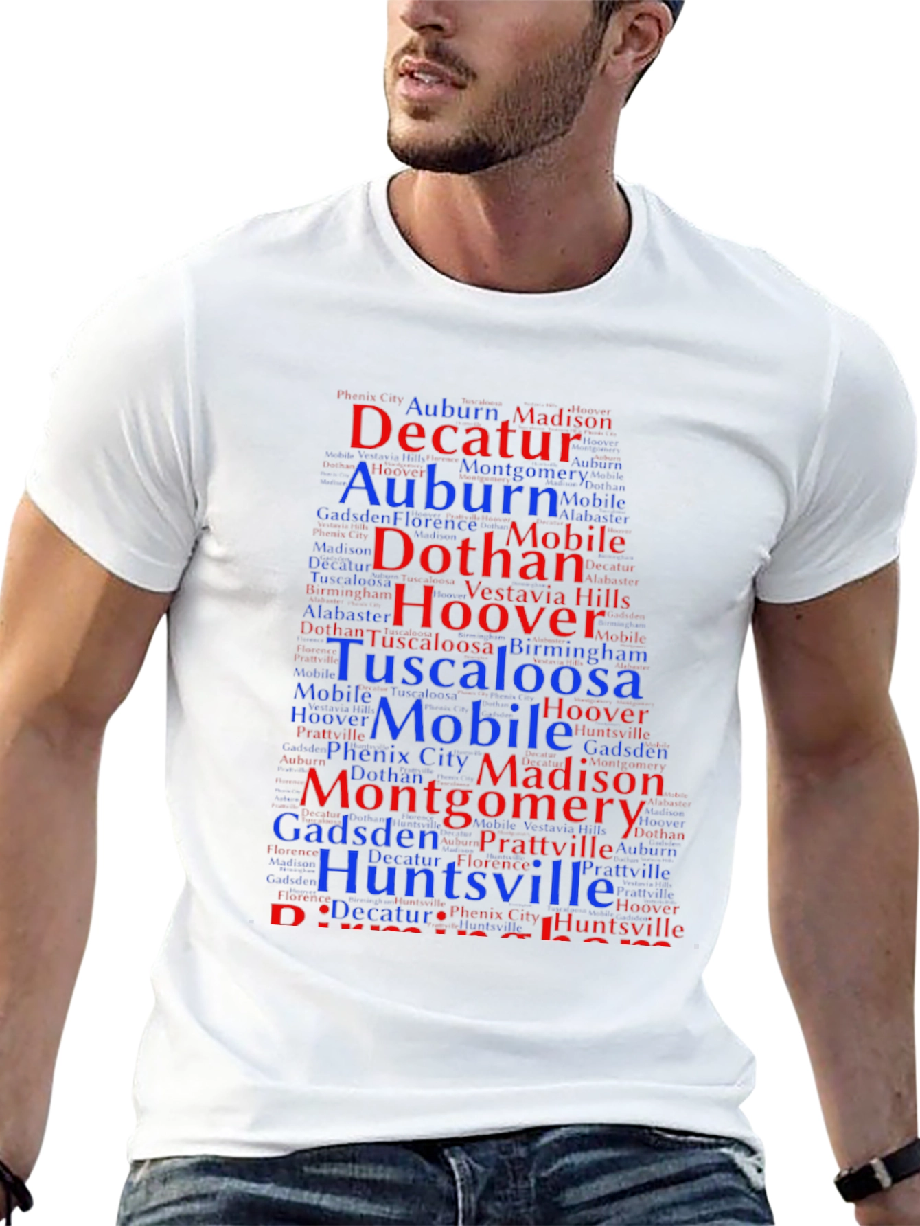 Alabama Cities Word Art T-Shirt