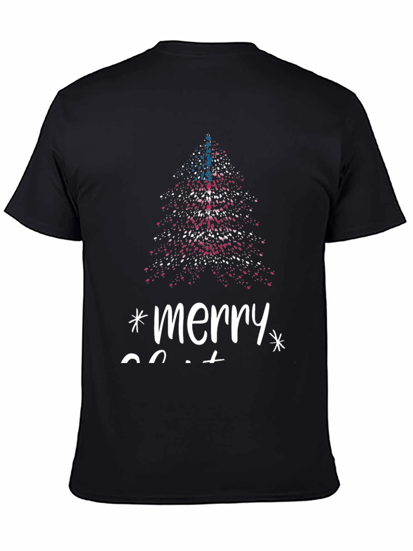 Festive Merry Christmas Tree Graphic Tee