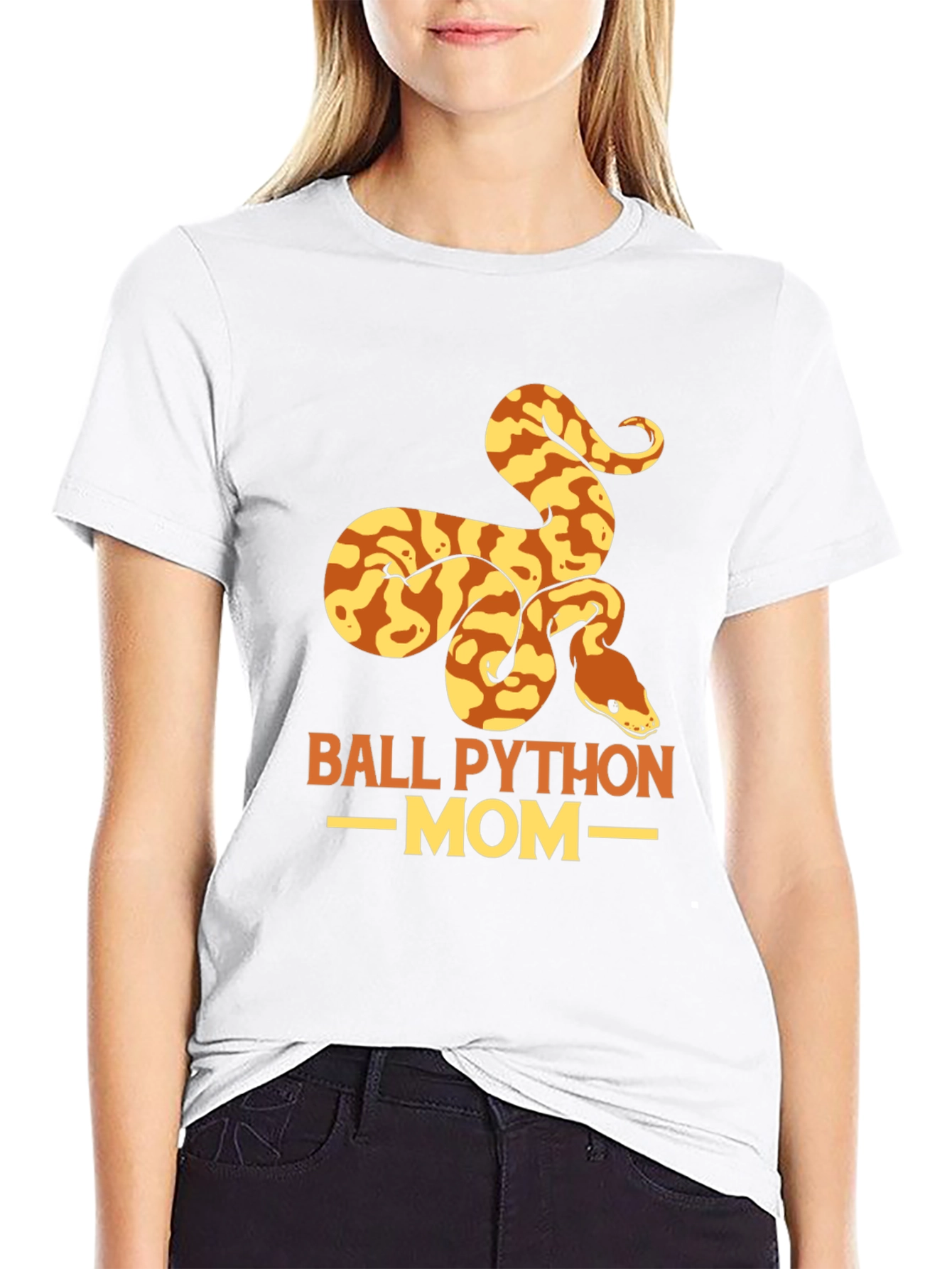 Ball Python Mom Graphic T-Shirt Reptile Lover Tee