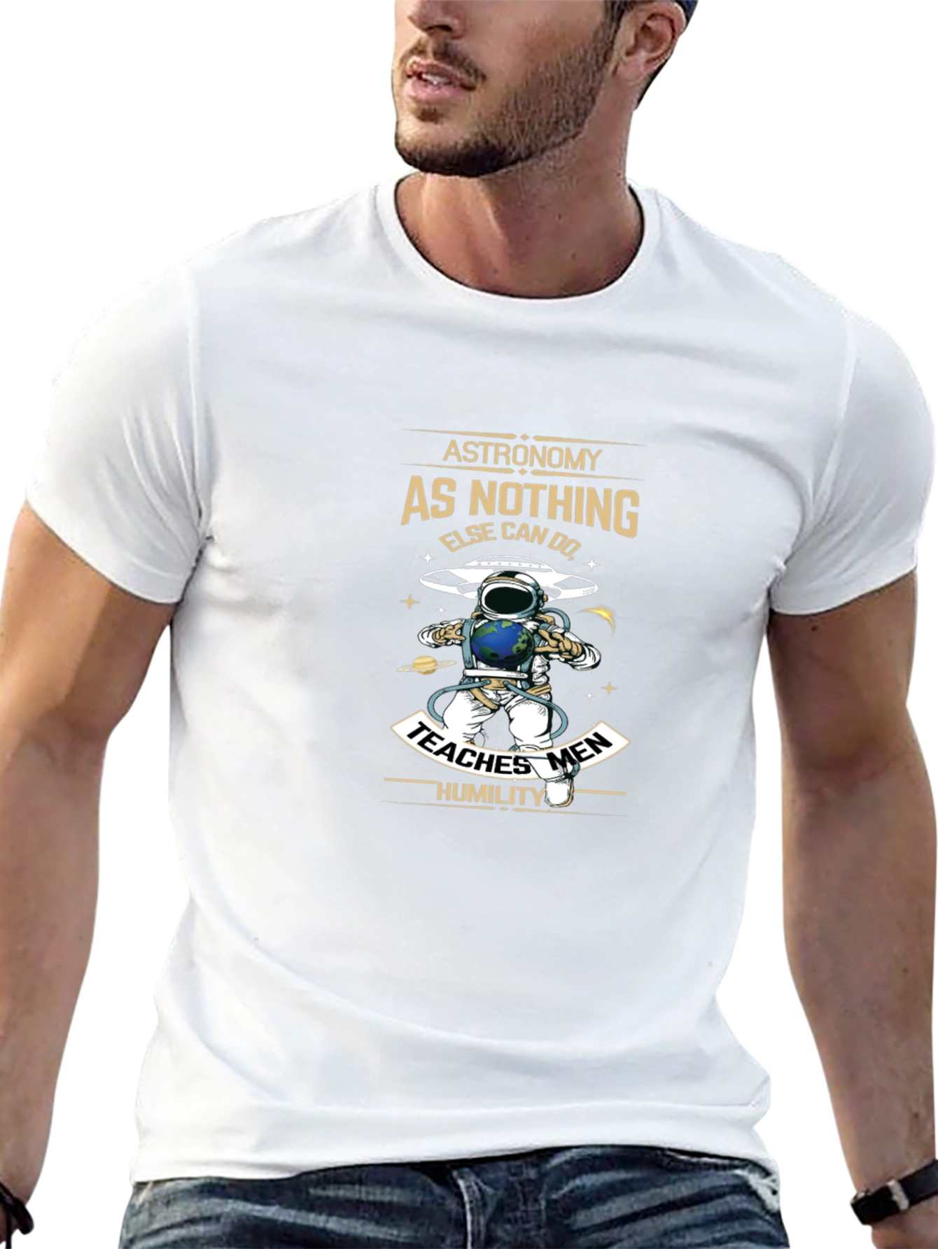 Astronomy Graphic Print T-Shirt Black