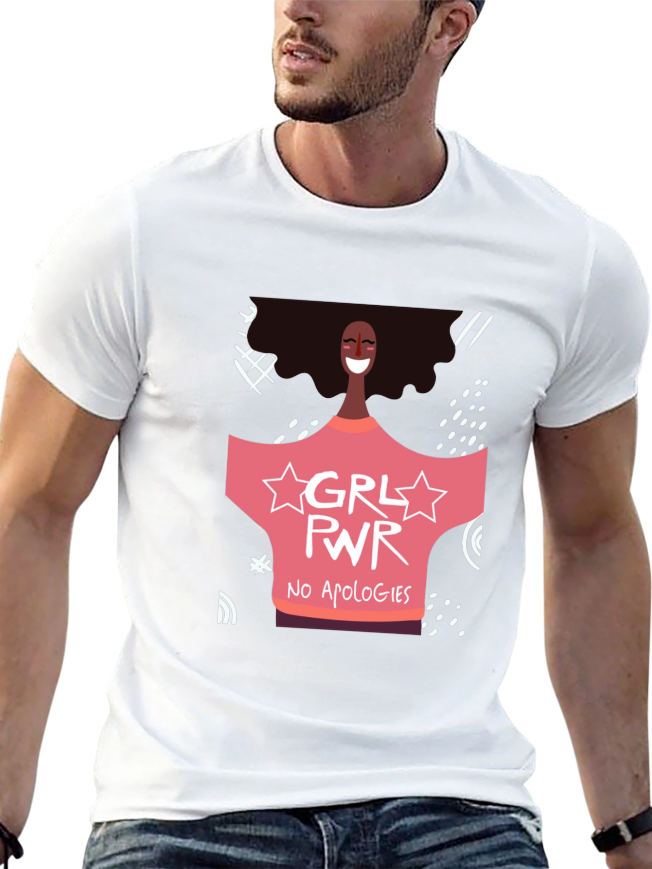 GRL PWR Graphic Tee - No Apologies Black T-Shirt