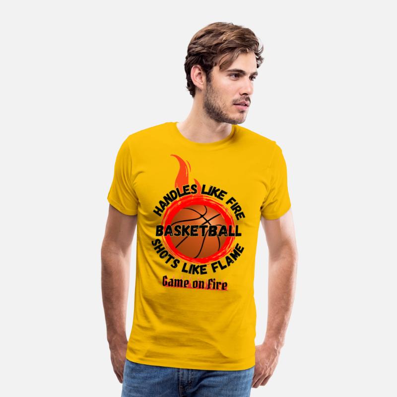 Game On Fire Basketball Flame Tee