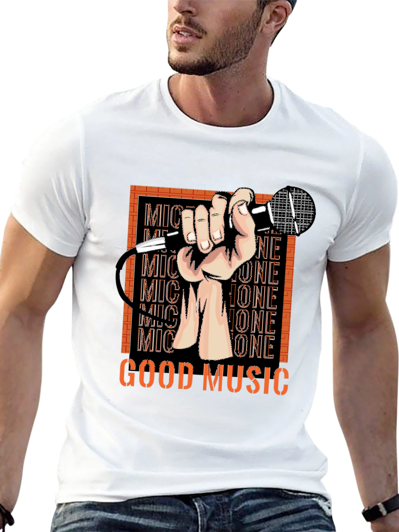 Good Music T-Shirt - Microphone Graphic Tee