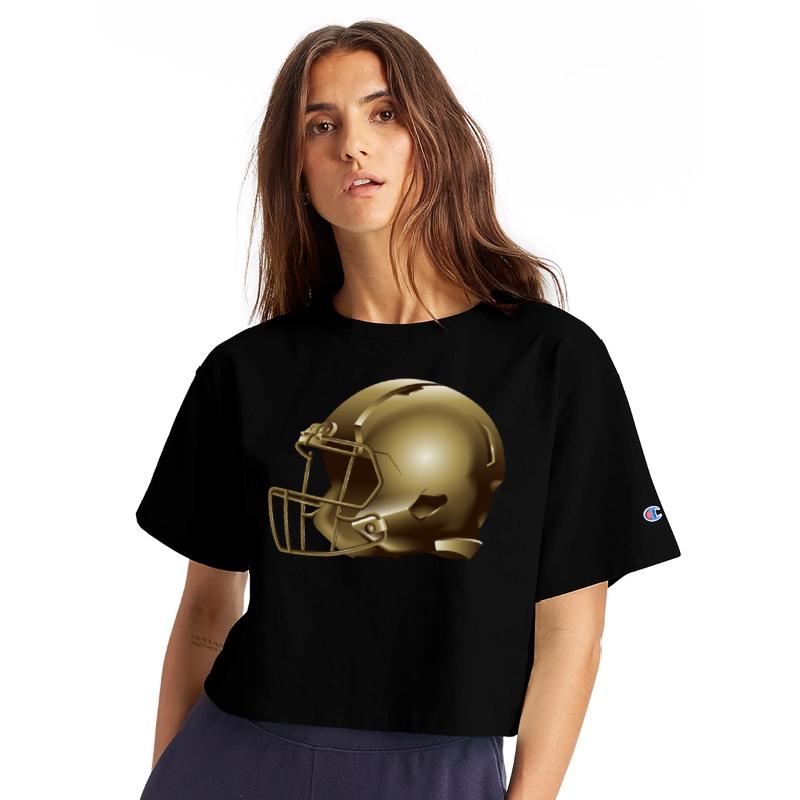 golden american football helmet