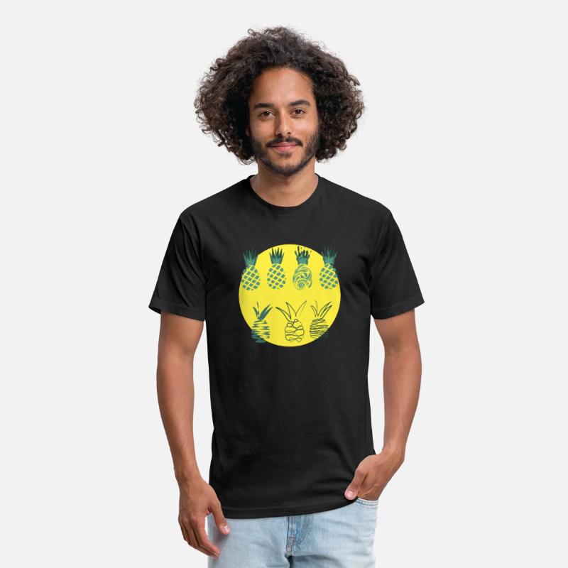 Golden pineapples drawing in abstract style