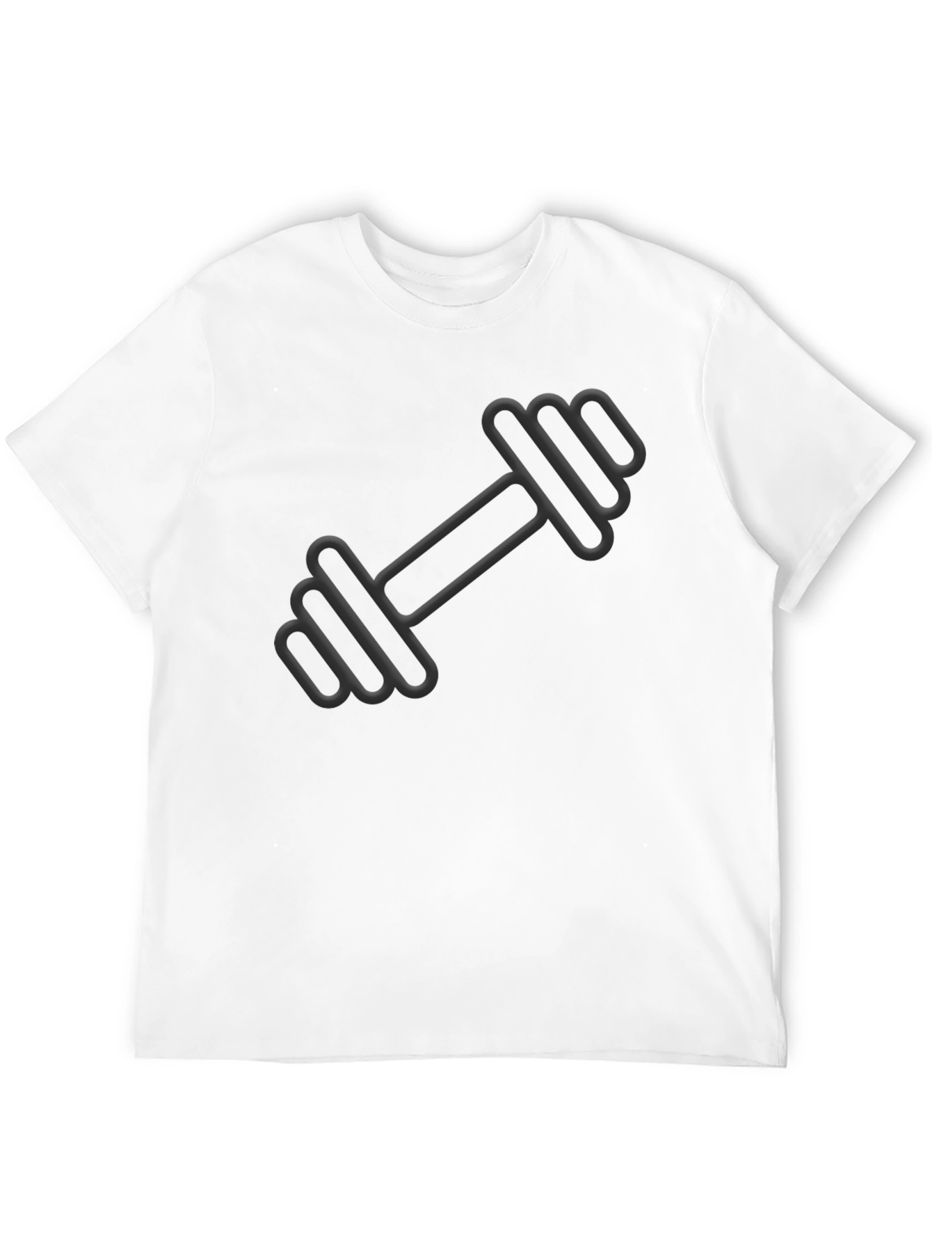 Gym Life Black T-Shirt - Dumbbell Design