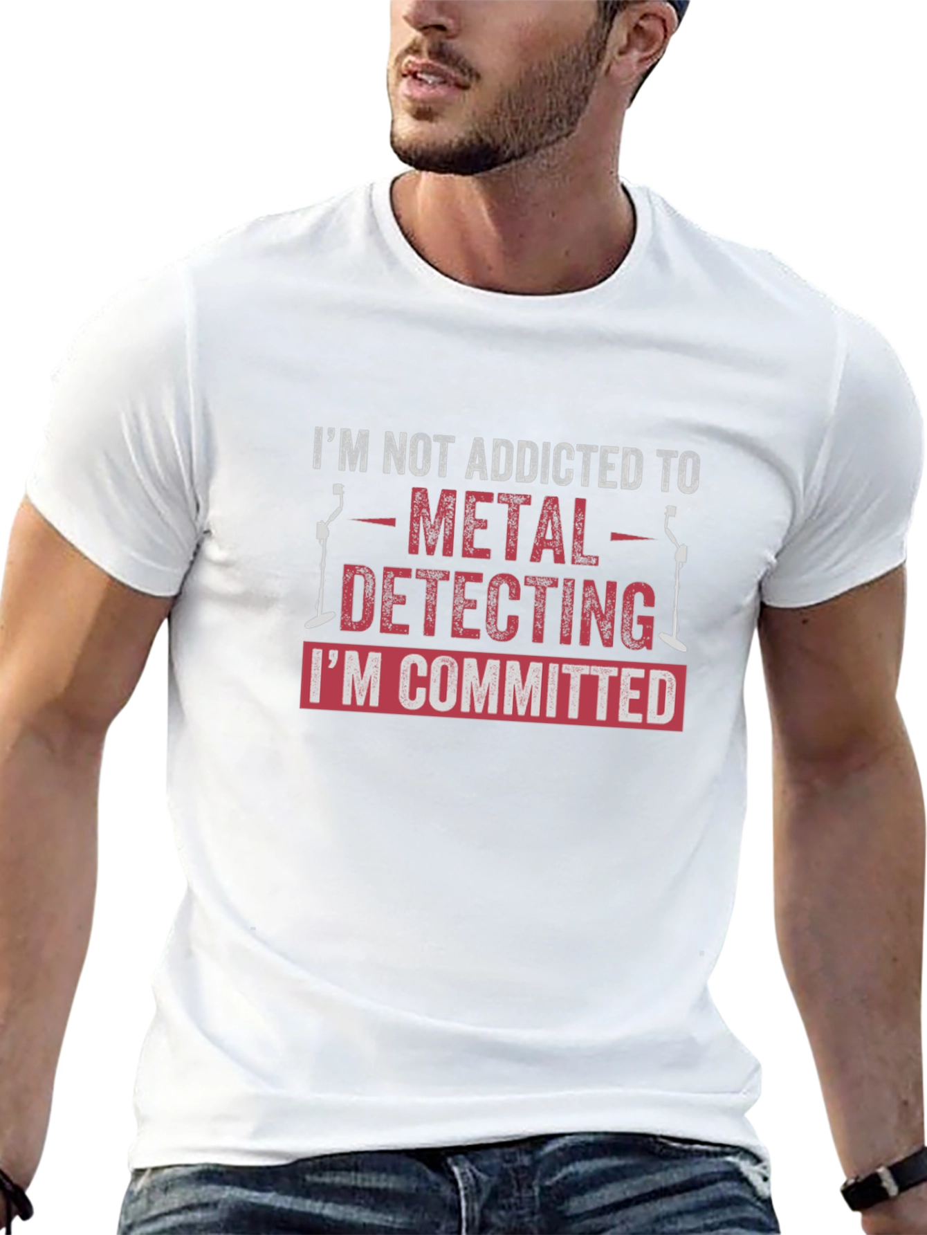 Metal Detecting Committed Black T-Shirt