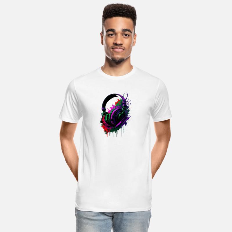 Headphones Paint Splash Design