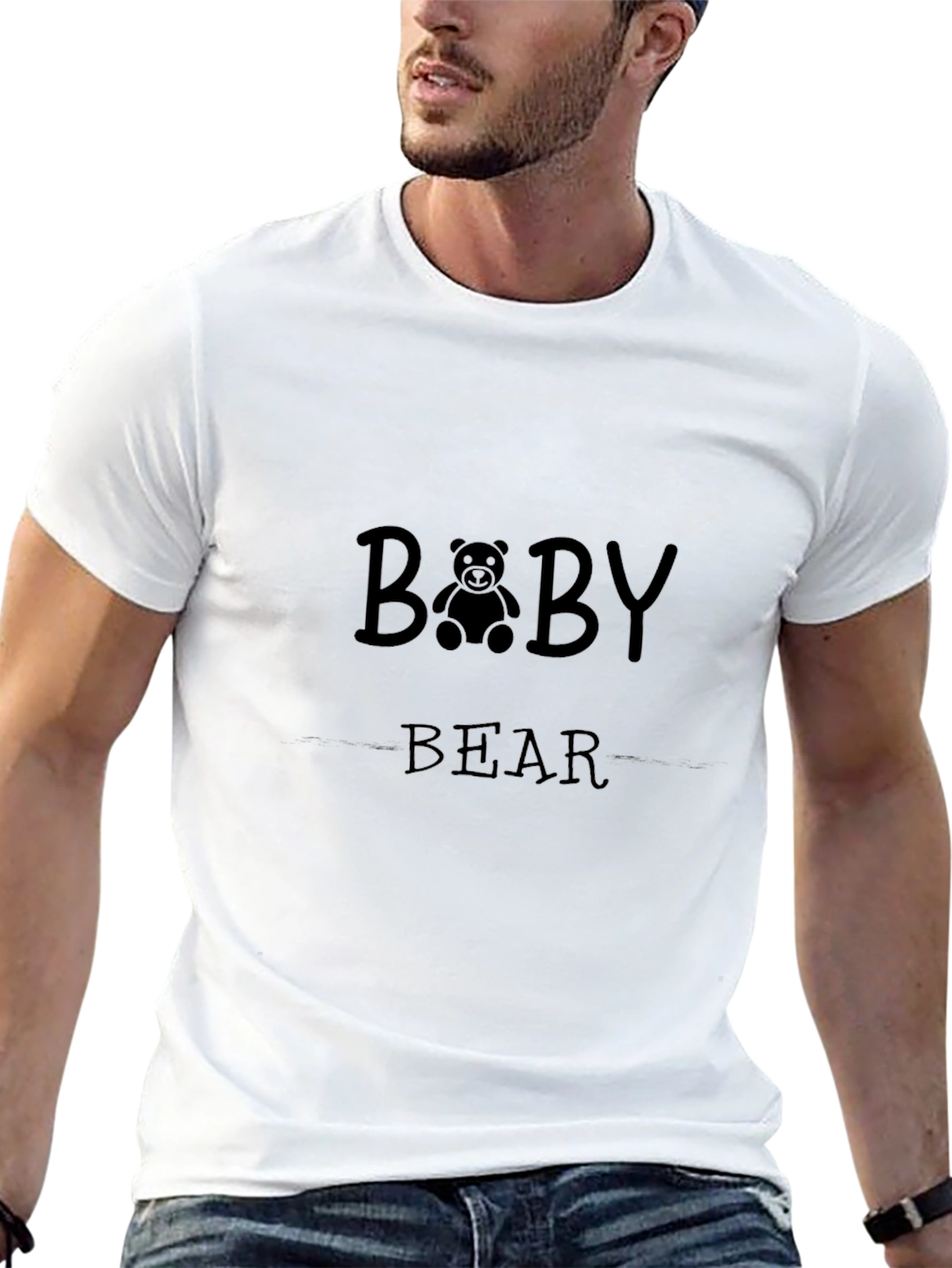 Baby Bear Black T-Shirt - Soft Cotton Tee