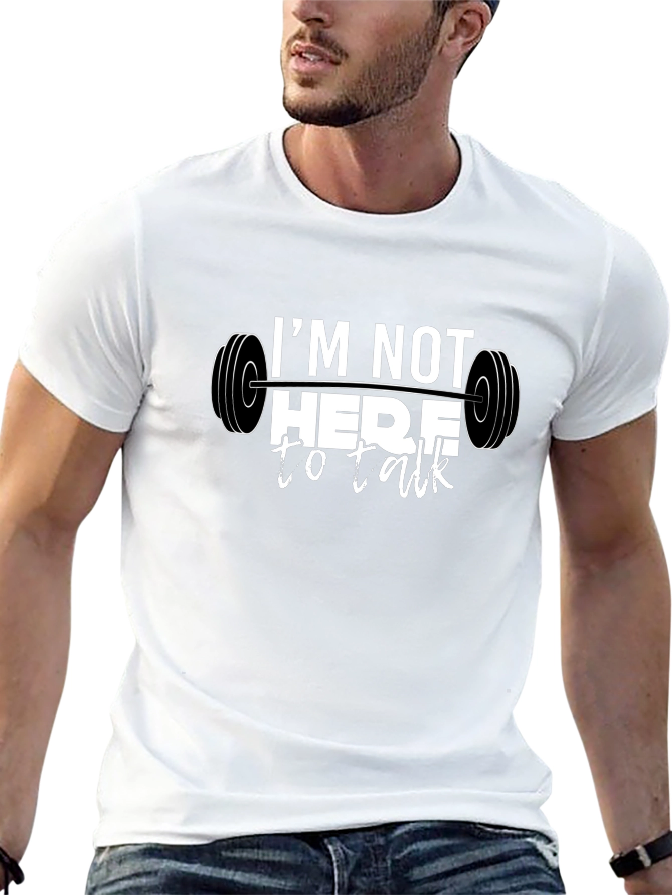 Gym Motivation T-Shirt - Im Not Here to Talk