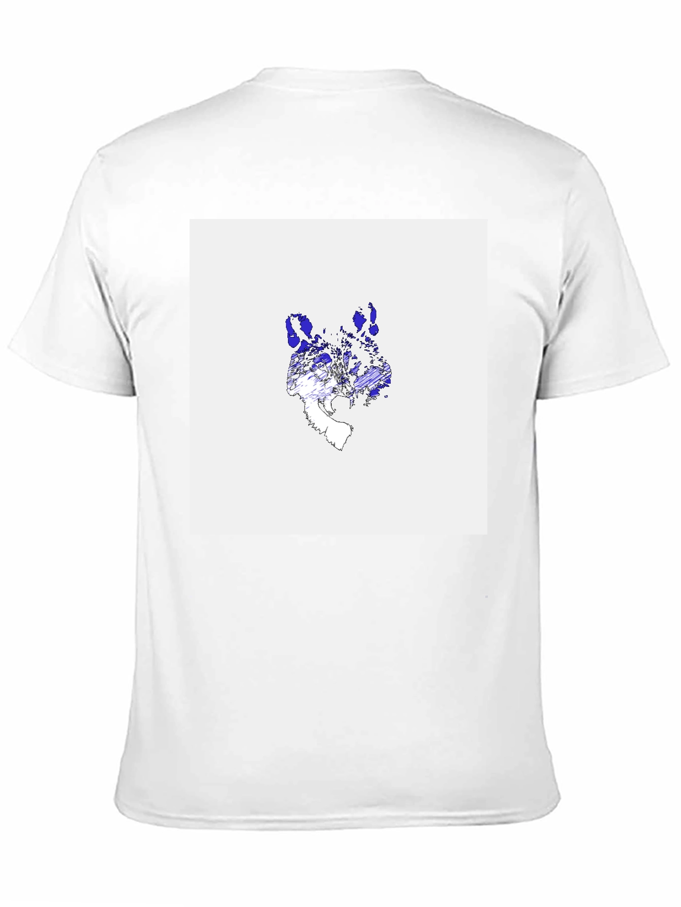 Abstract Wolf Graphic Tee - Black Cotton T-Shirt