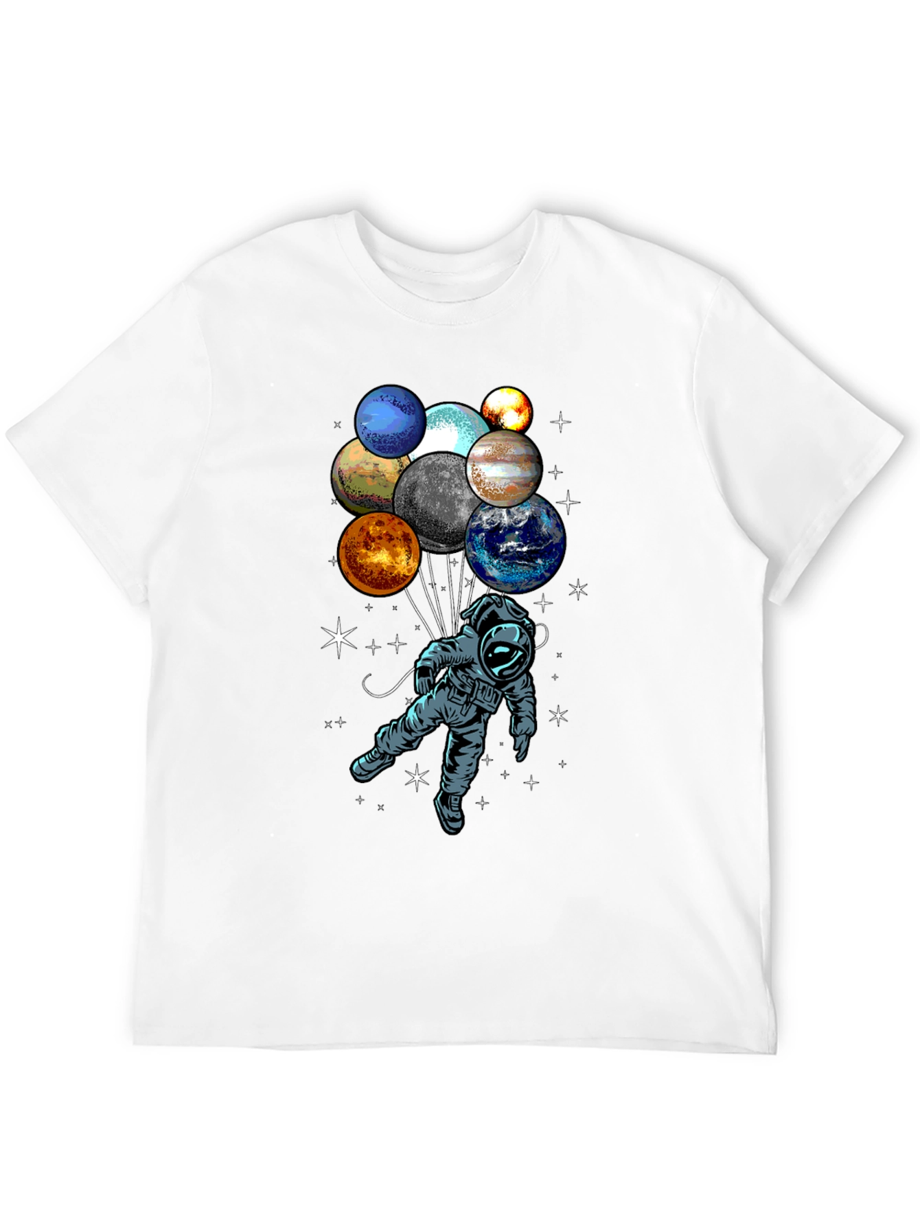 Astronaut Planet Balloon Graphic Tee