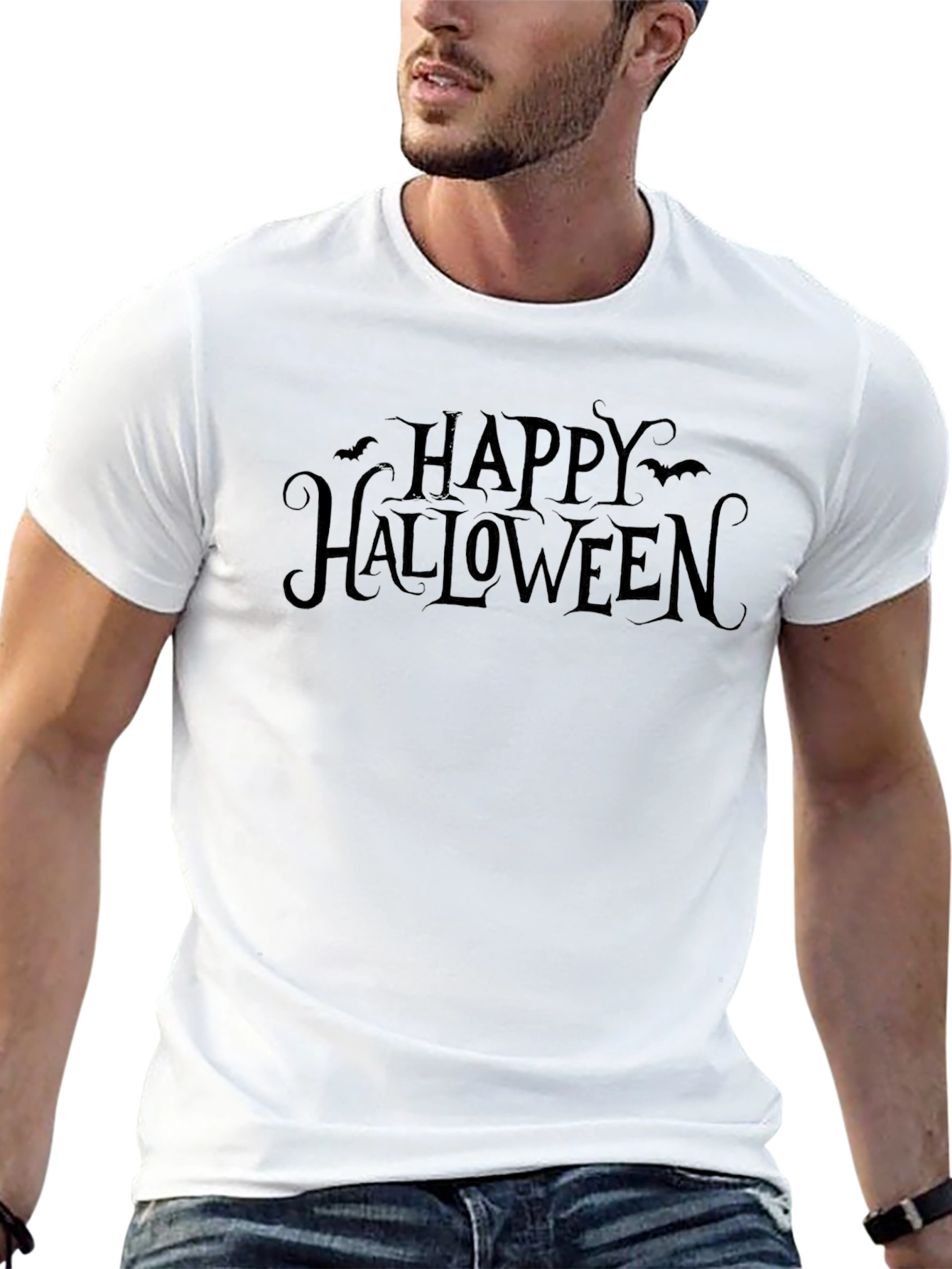 Happy Halloween Graphic T-Shirt - Black