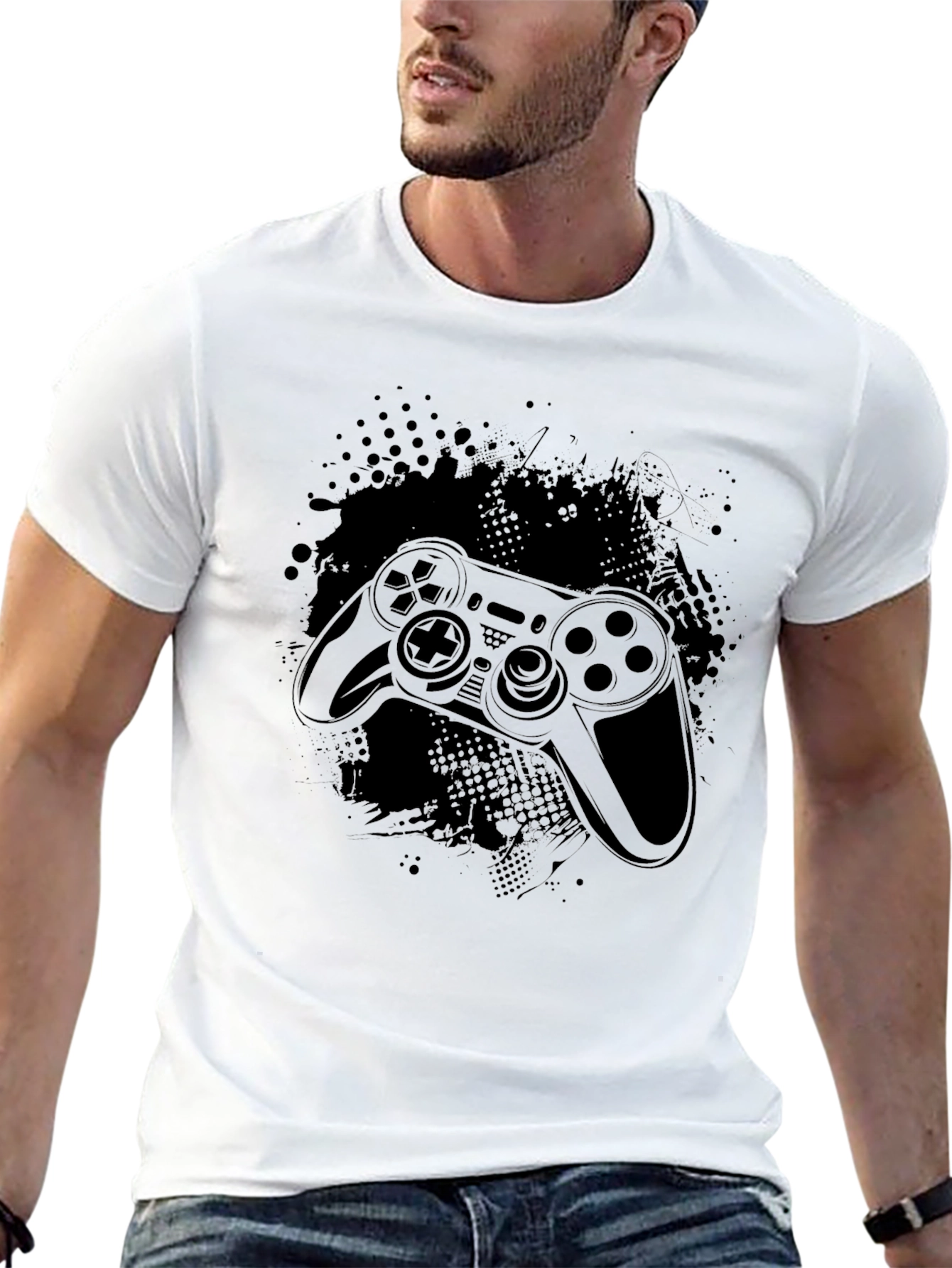 Gaming Controller Black T-Shirt - Gamer Style