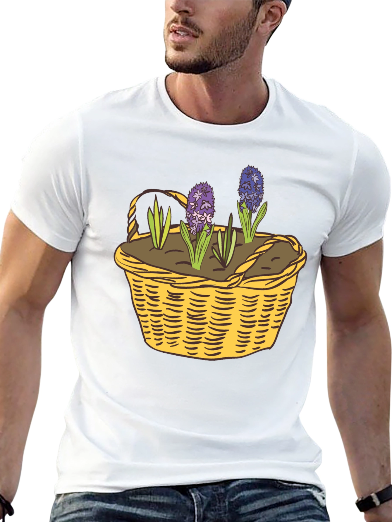 Basket of Flowers Graphic T-Shirt