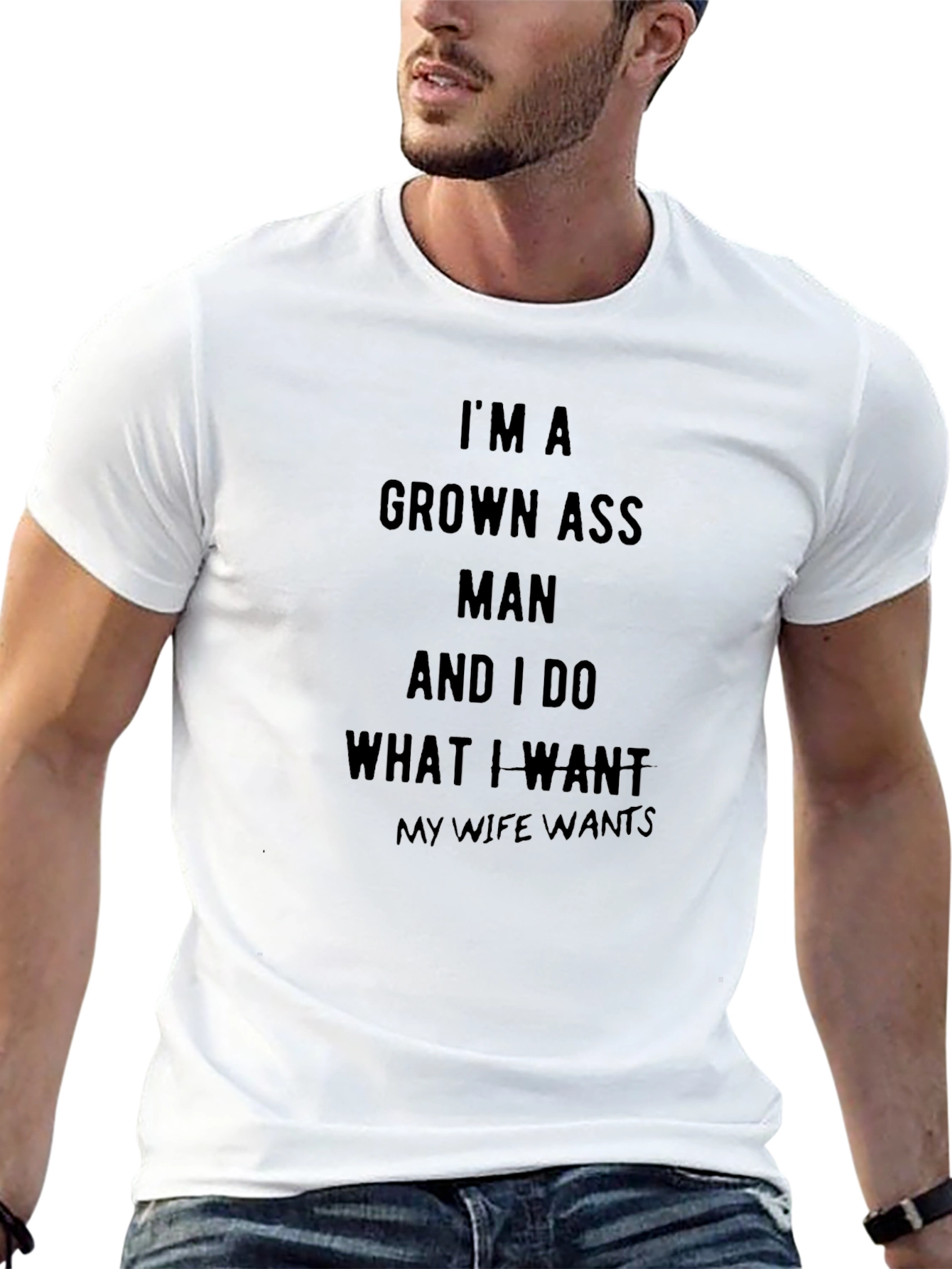 Grown Ass Man Graphic Tee - Funny Husband Shirt