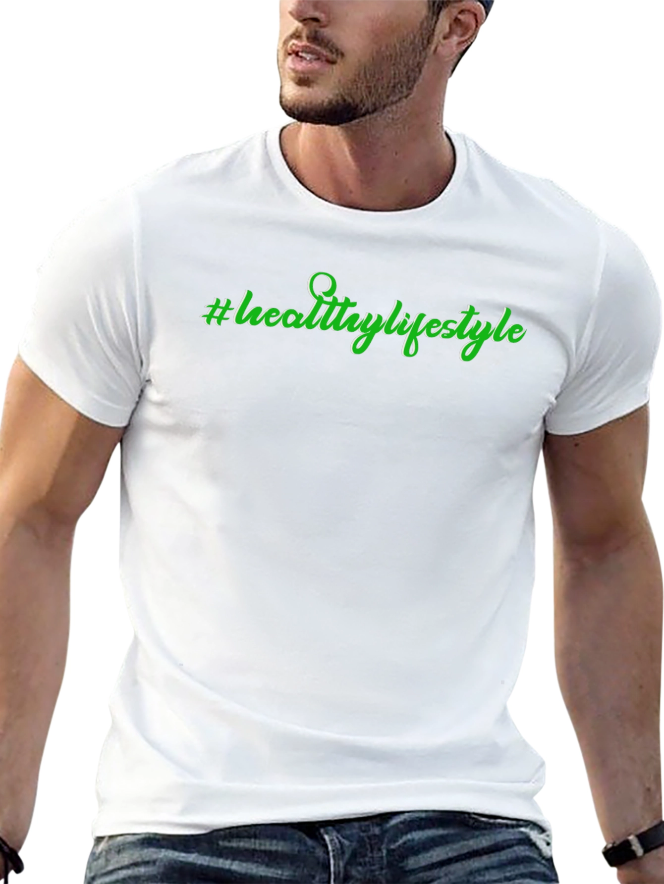 Healthy Lifestyle T-Shirt - Black Casual Tee