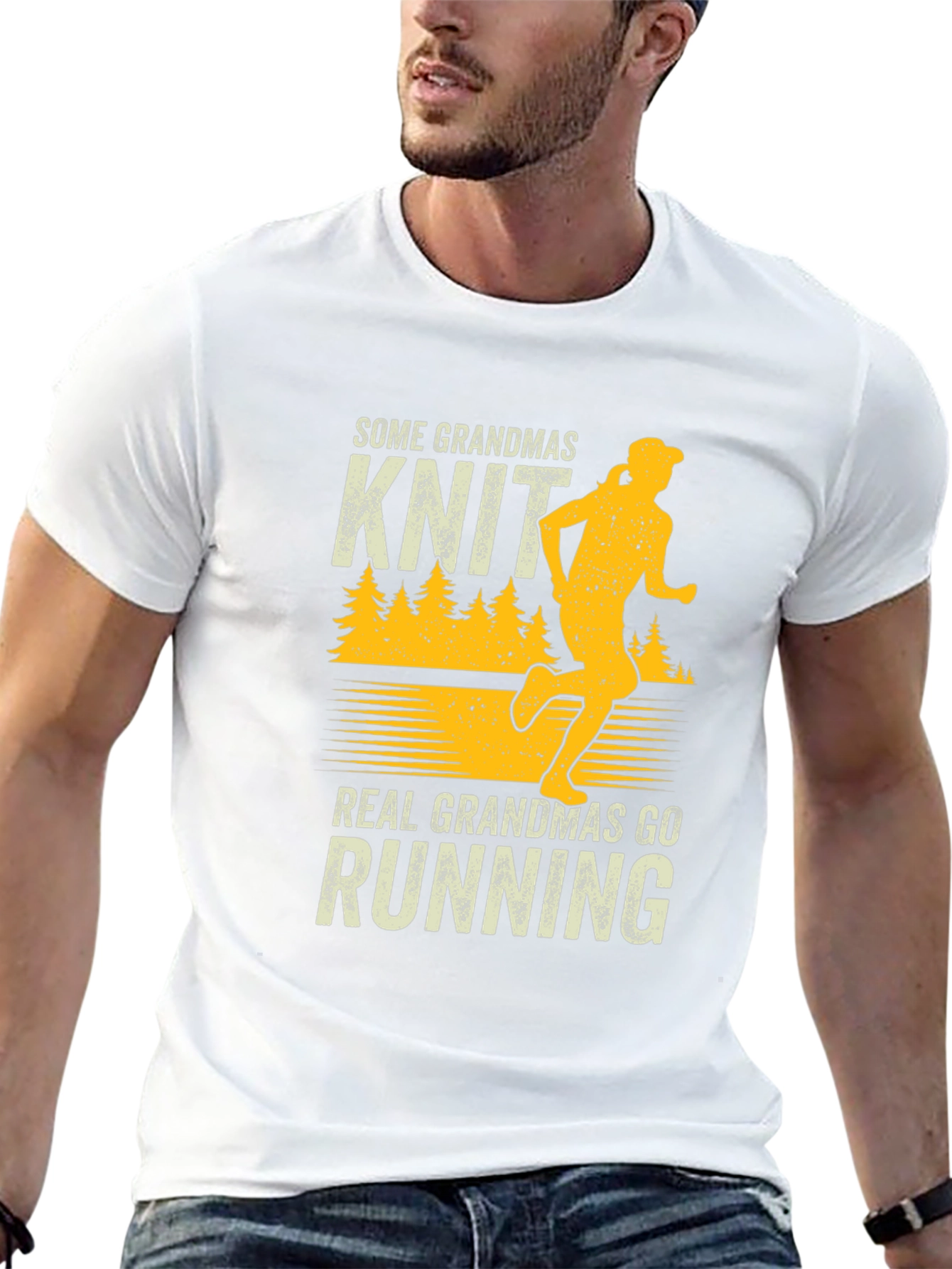 Grandma Running T-Shirt - Knit vs. Running Graphic Tee